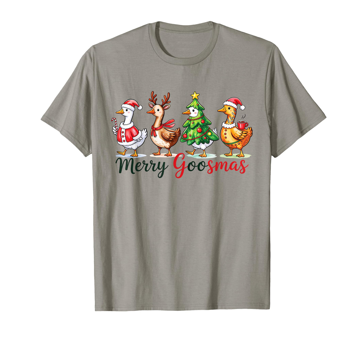 Funny Merry Goosmas Goose Christmas Holiday Party Matching T-Shirt