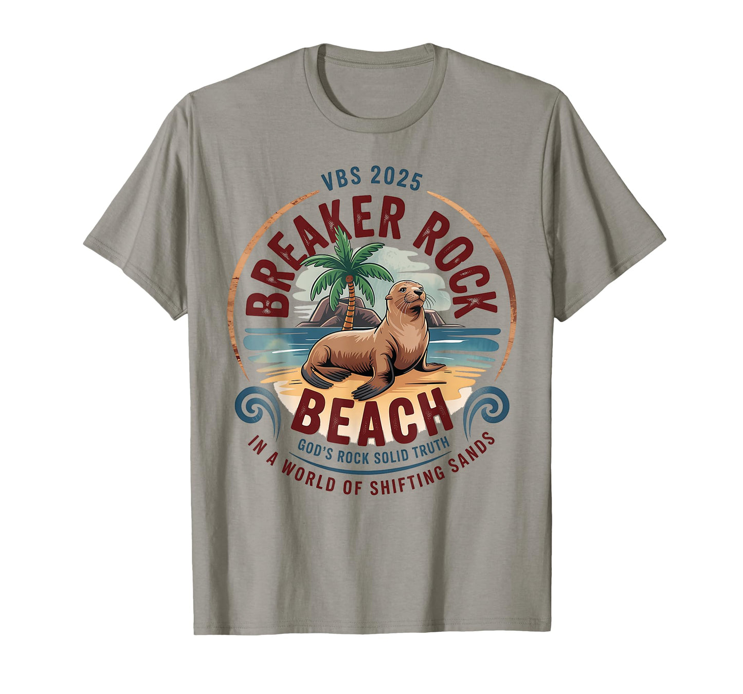 Breaker Rock Beach Christian God's Rock-Solid Truth VBS 2025 T-Shirt