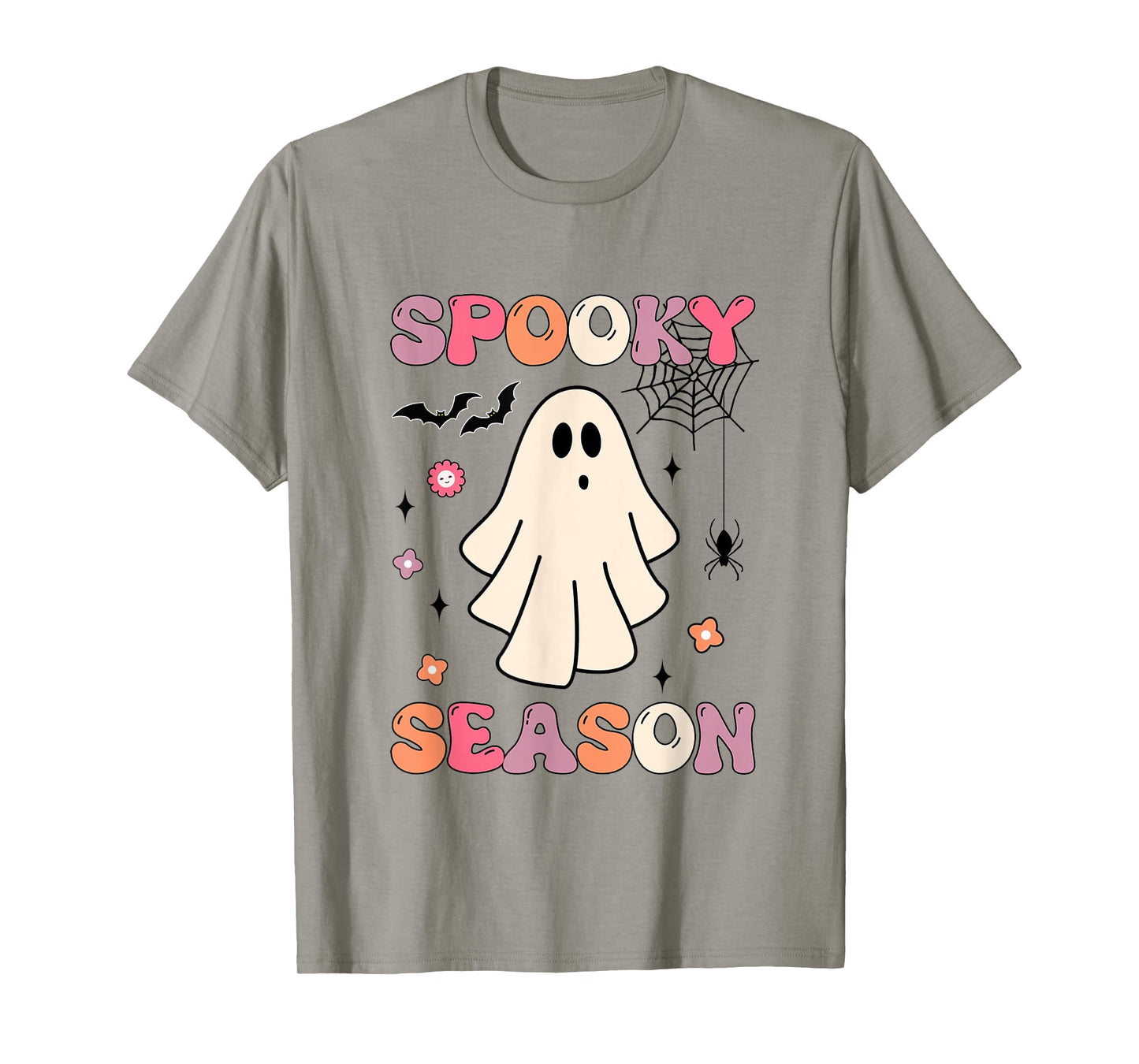 Funny Halloween Groovy Cute Ghost Spooky Season T-Shirt
