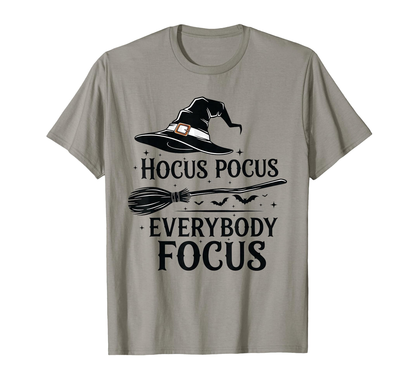 Hocus Pocus Everybody Focus Funny Teacher Halloween Witch T-Shirt