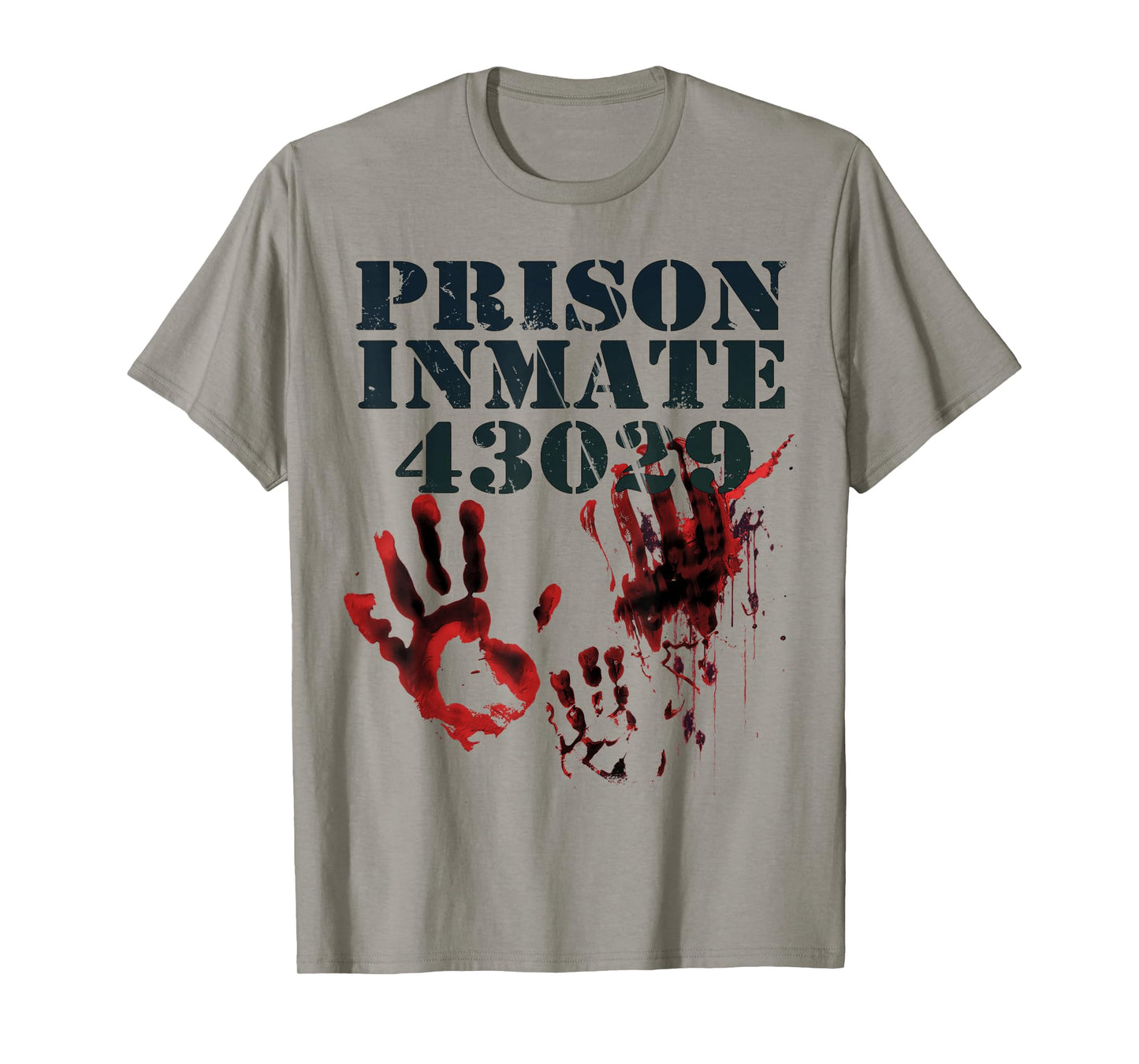 Prison Inmate Shirt Zombie Bloody Halloween Blood Splatter T-Shirt
