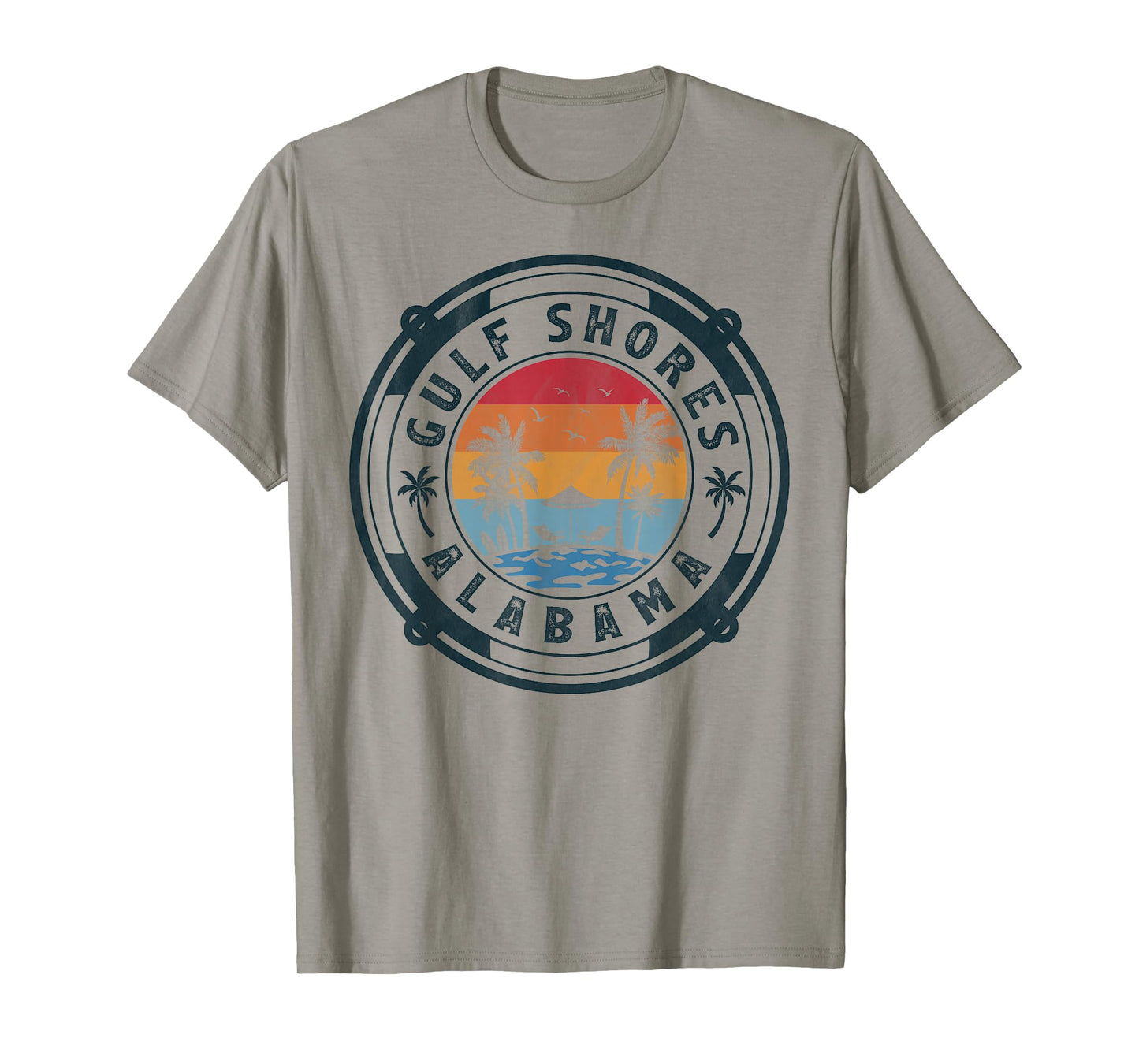 Gulf Shores Beach Alabama Summer Vacation Vintage Sunset T-Shirt