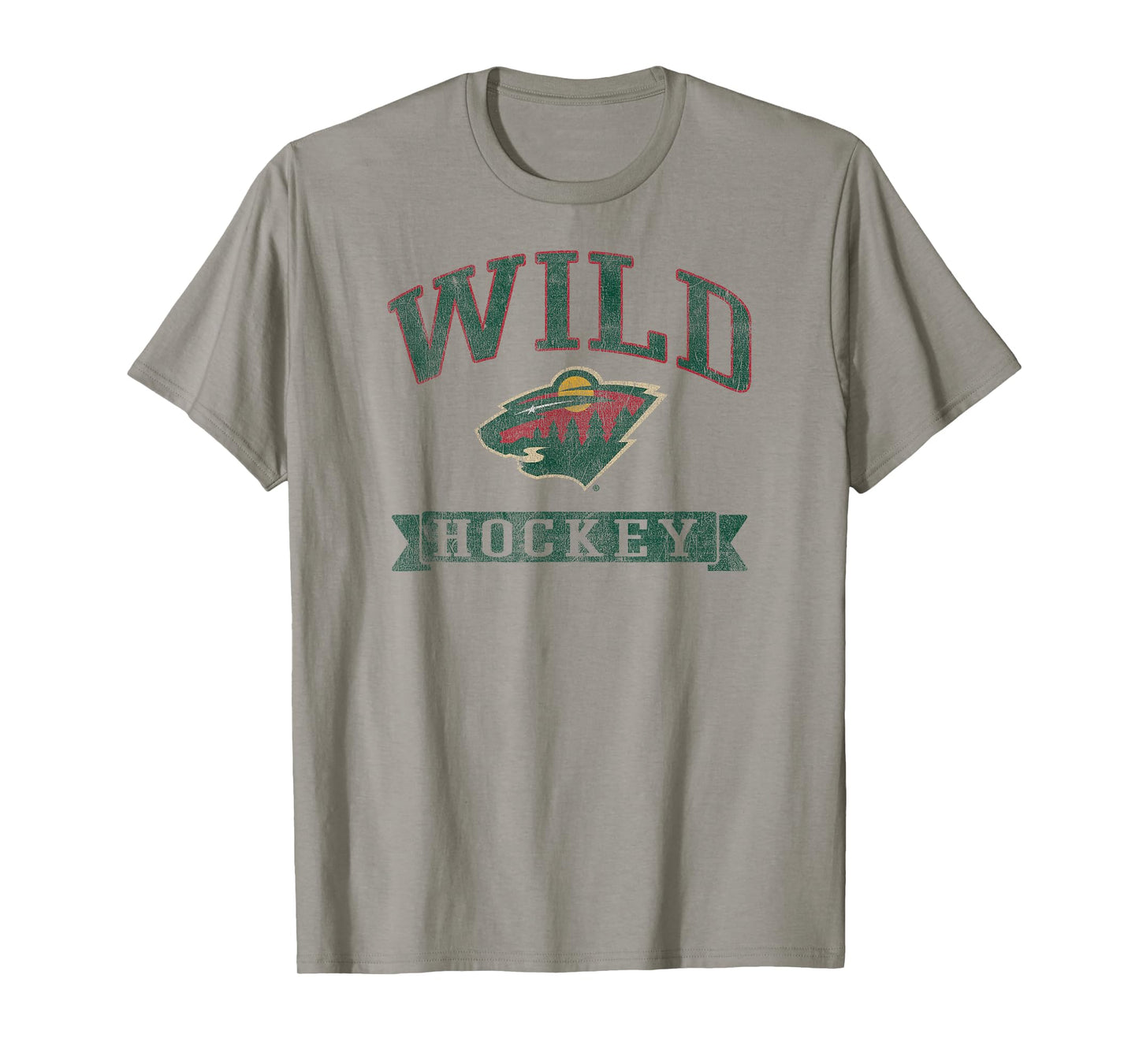 Minnesota Wild Vintage Hockey Gray Officially Licensed T-Shirt