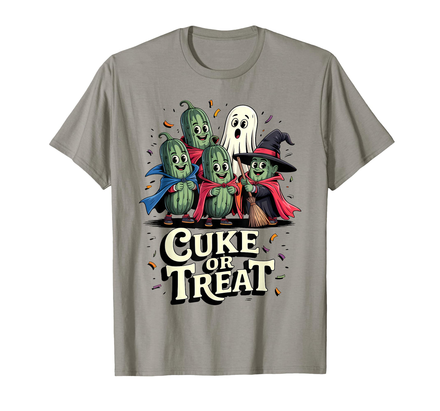 Cuke or Treat – Funny Halloween Cucumber Costume T-Shirt