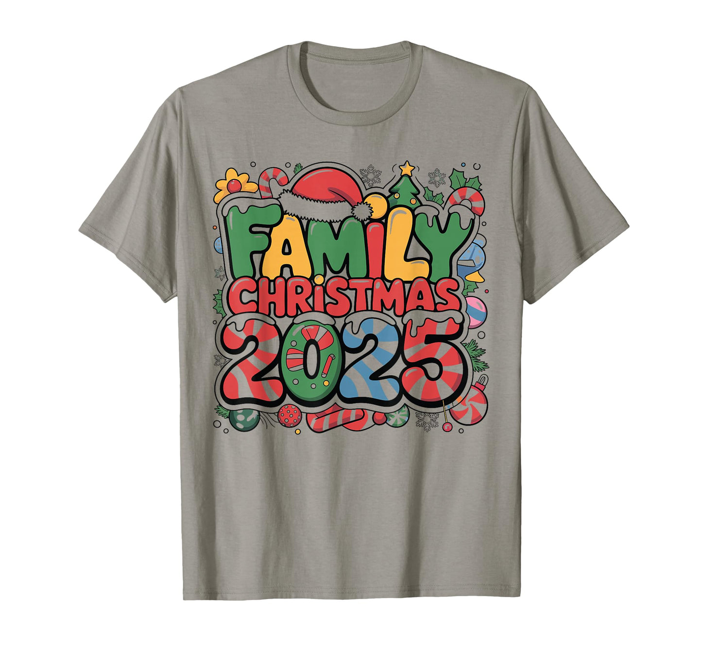 Family Christmas 2025 Matching Outfit Xmas Squad Santa T-Shirt