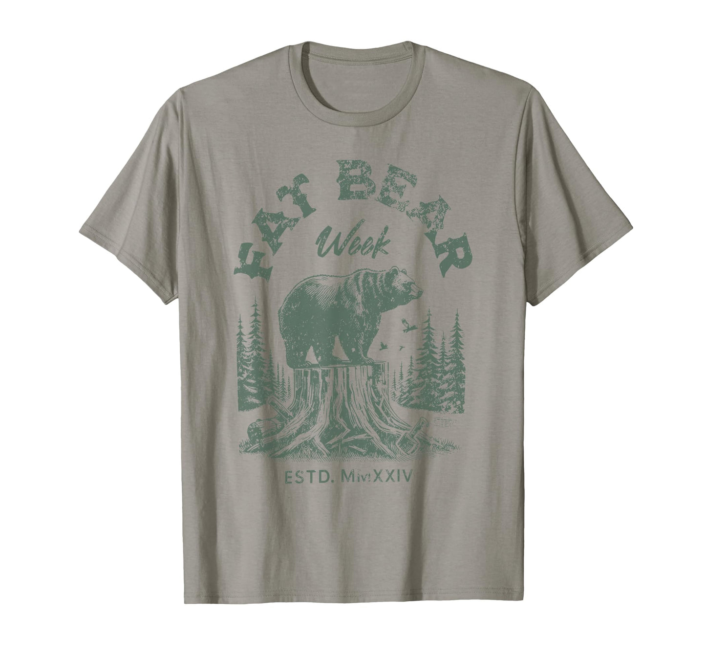 Fat Bear Week Vintage Retro Grizzly Bear Lovers T-Shirt