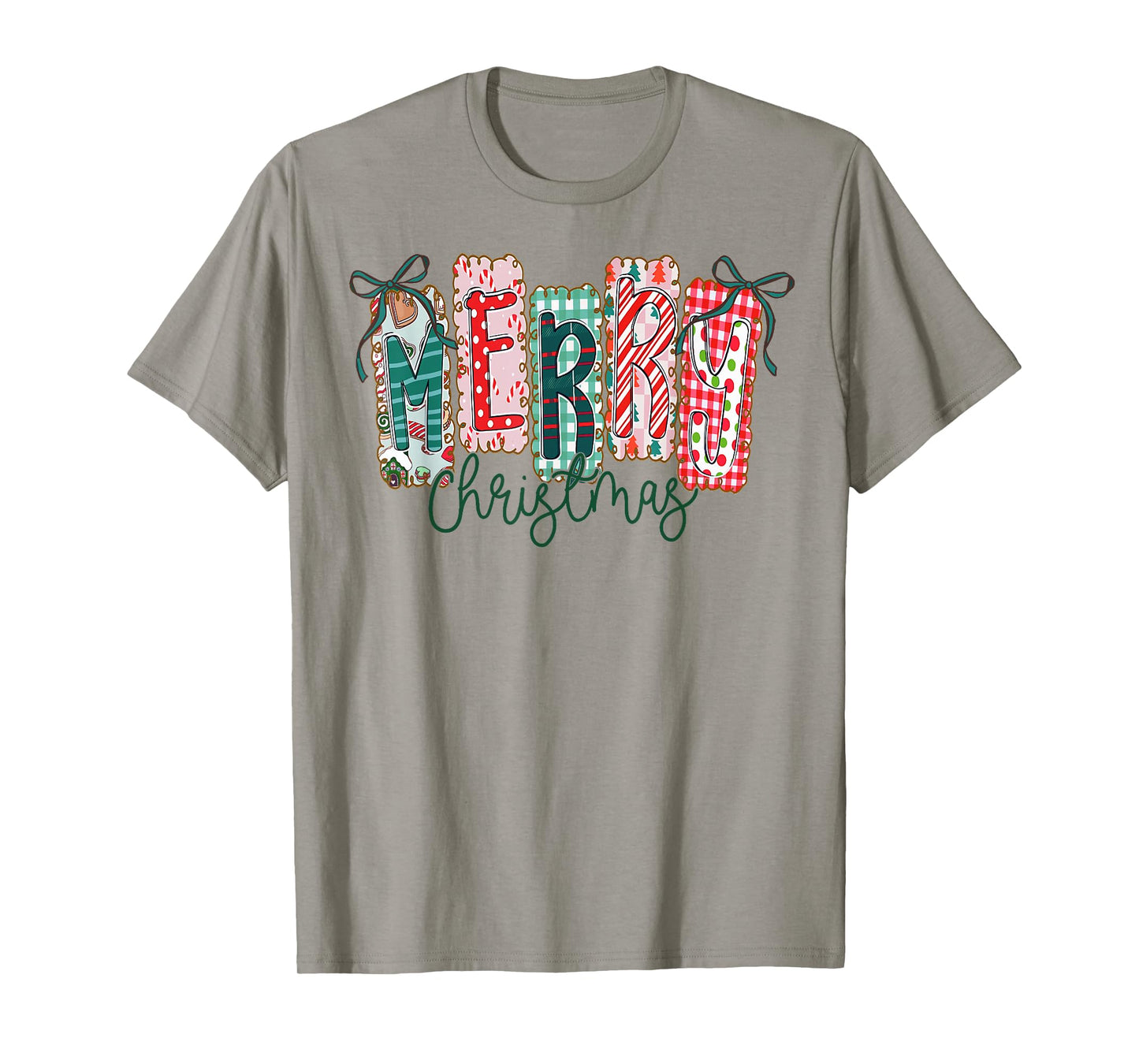 Merry Christmas Coquette Bow Xmas Pajamas Family Matching T-Shirt