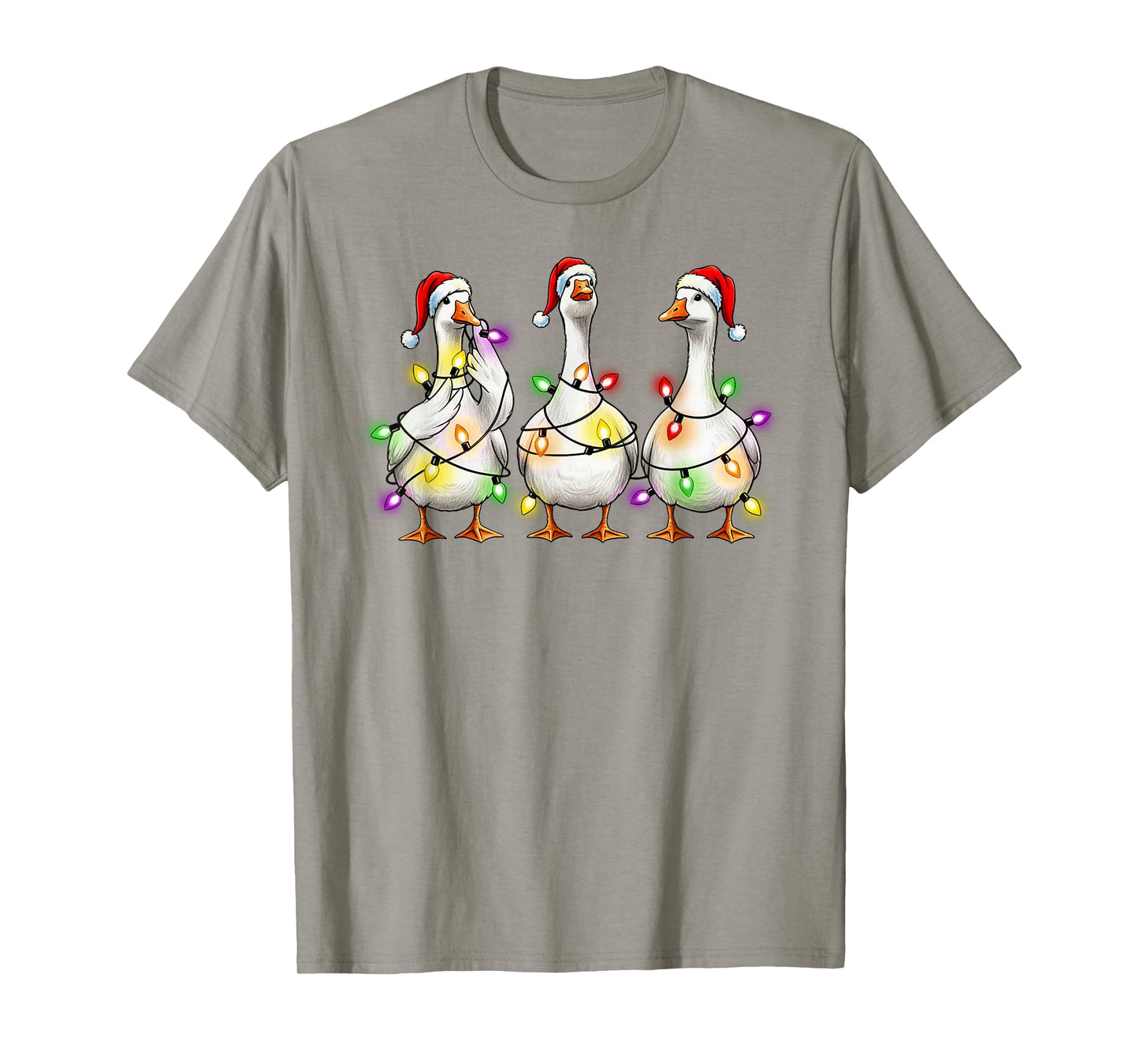 Funny Christmas Vibes Goose Santa Elf Xmas Festive Holiday T-Shirt