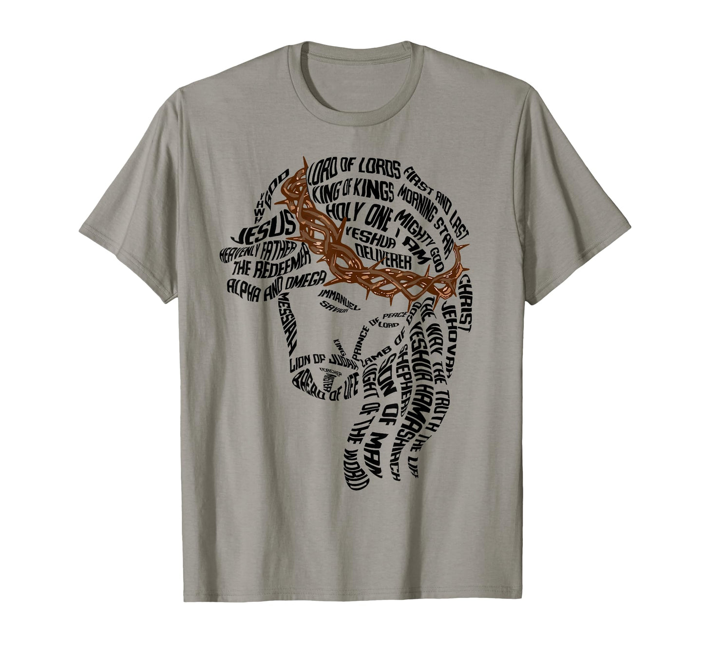Christian Names of Jesus Christ Face Gospel Religious Bible T-Shirt