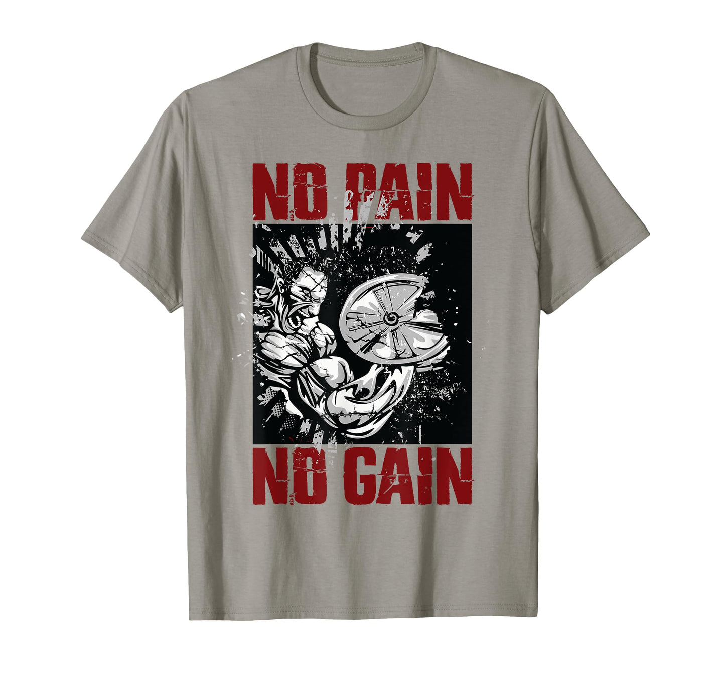 Bodybuilding Sayings and Gym Shirts for Men No Pain No Gain T-Shirt