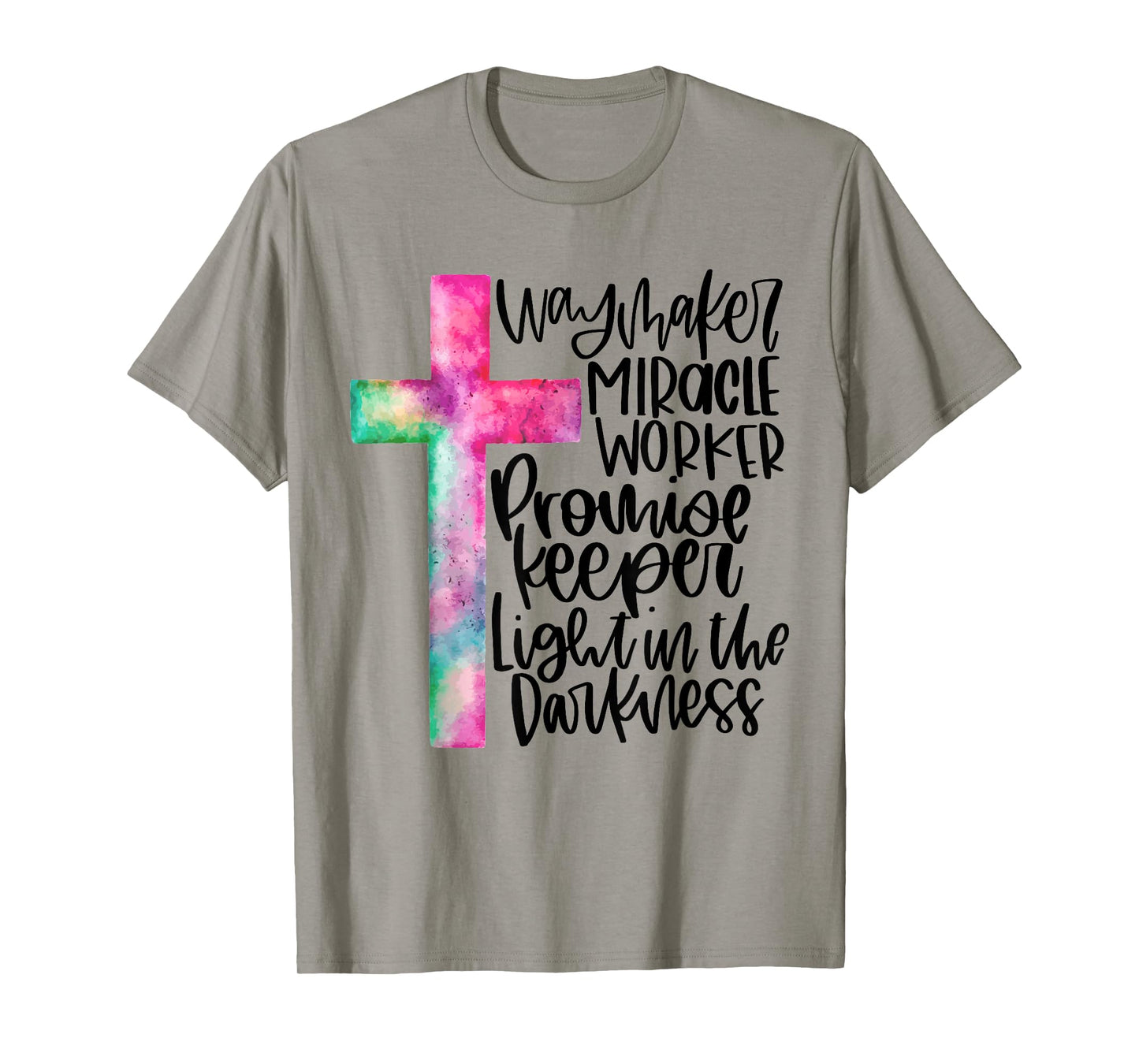 Waymaker Miracle Worker Rainbow Christian Jesus God Women T-Shirt