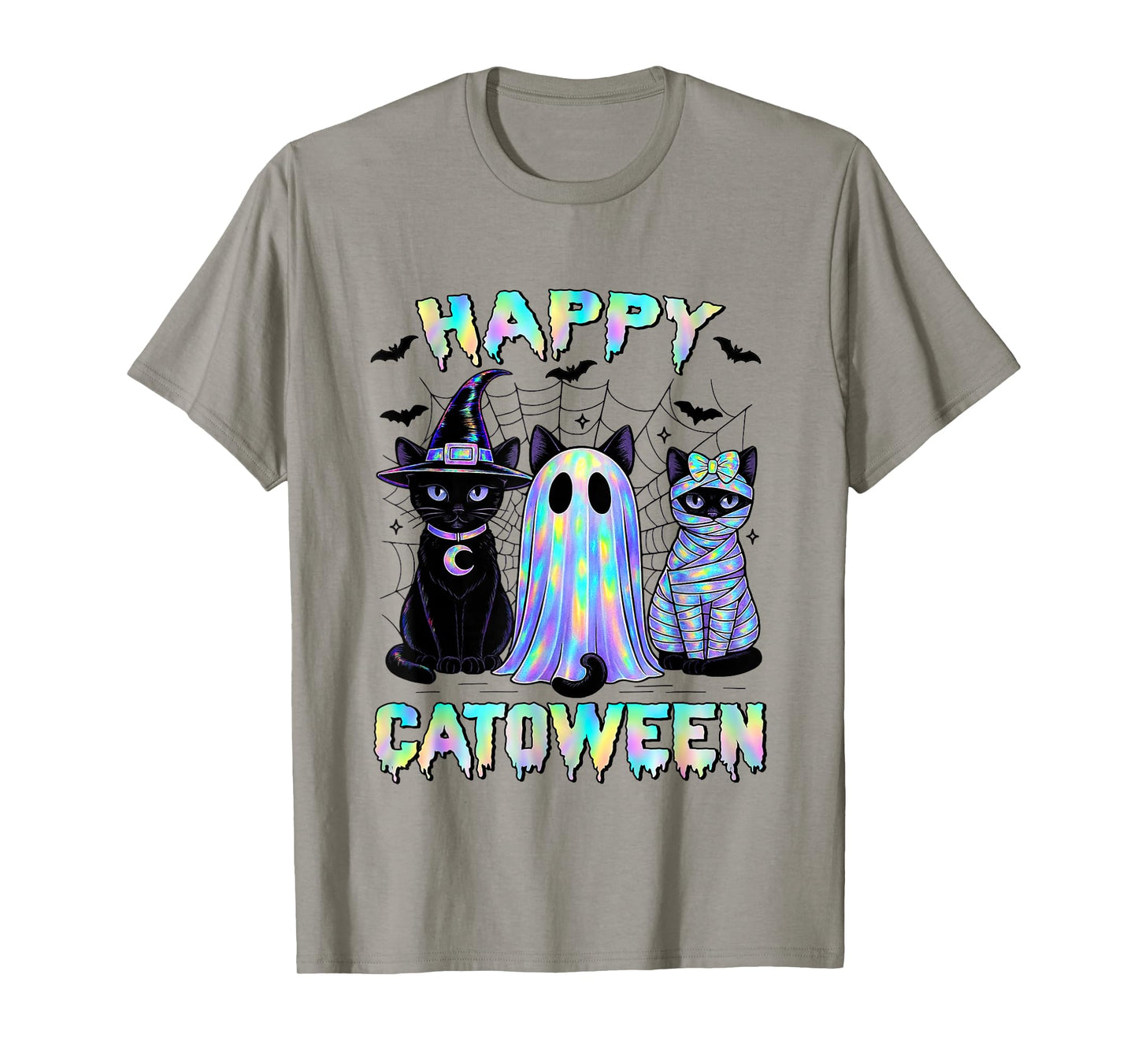 Happy Catoween Cats Halloween Spooky Holiday Cute Kitten Cat T-Shirt