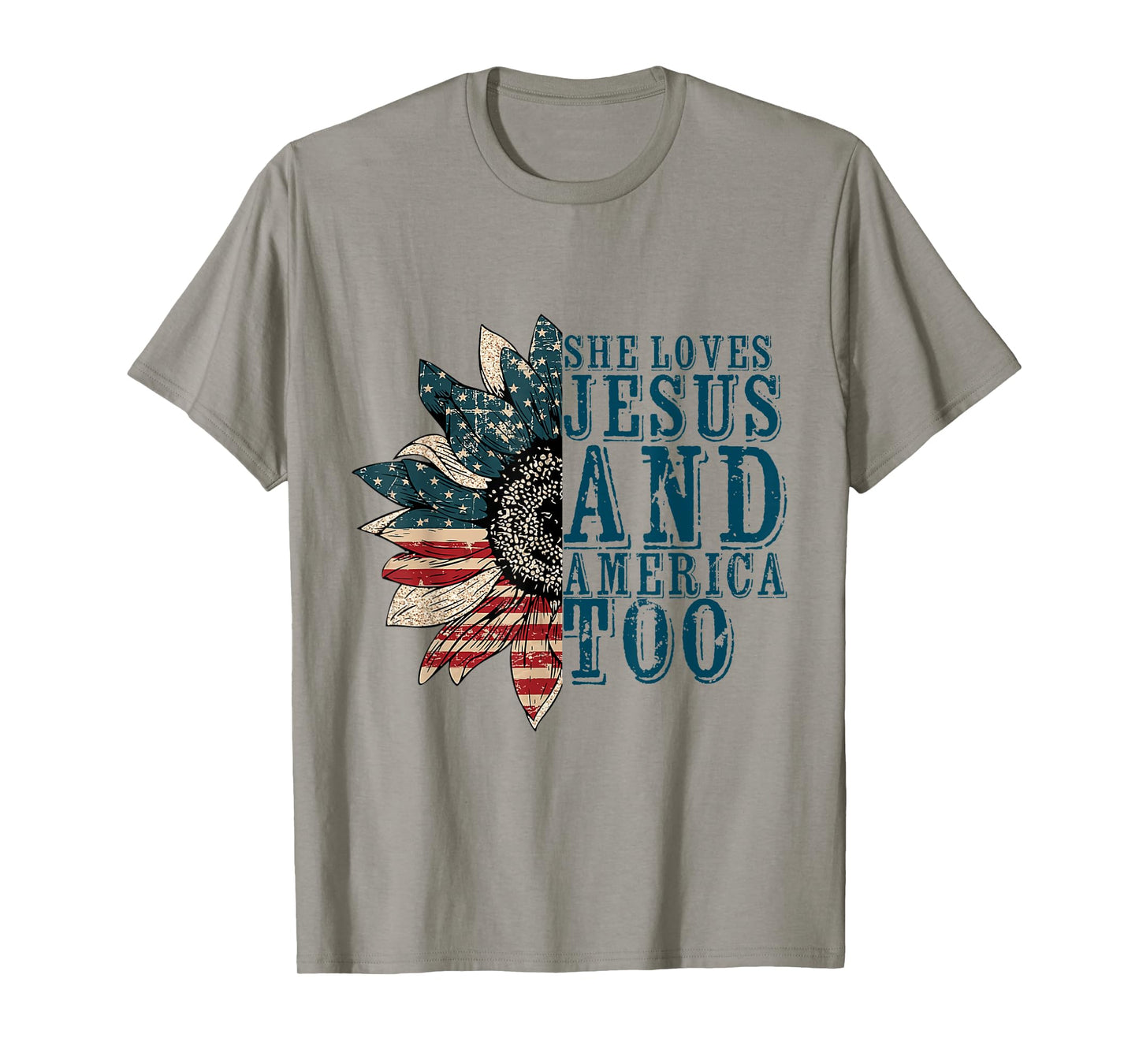 She Loves Jesus And America Too T-Shirt