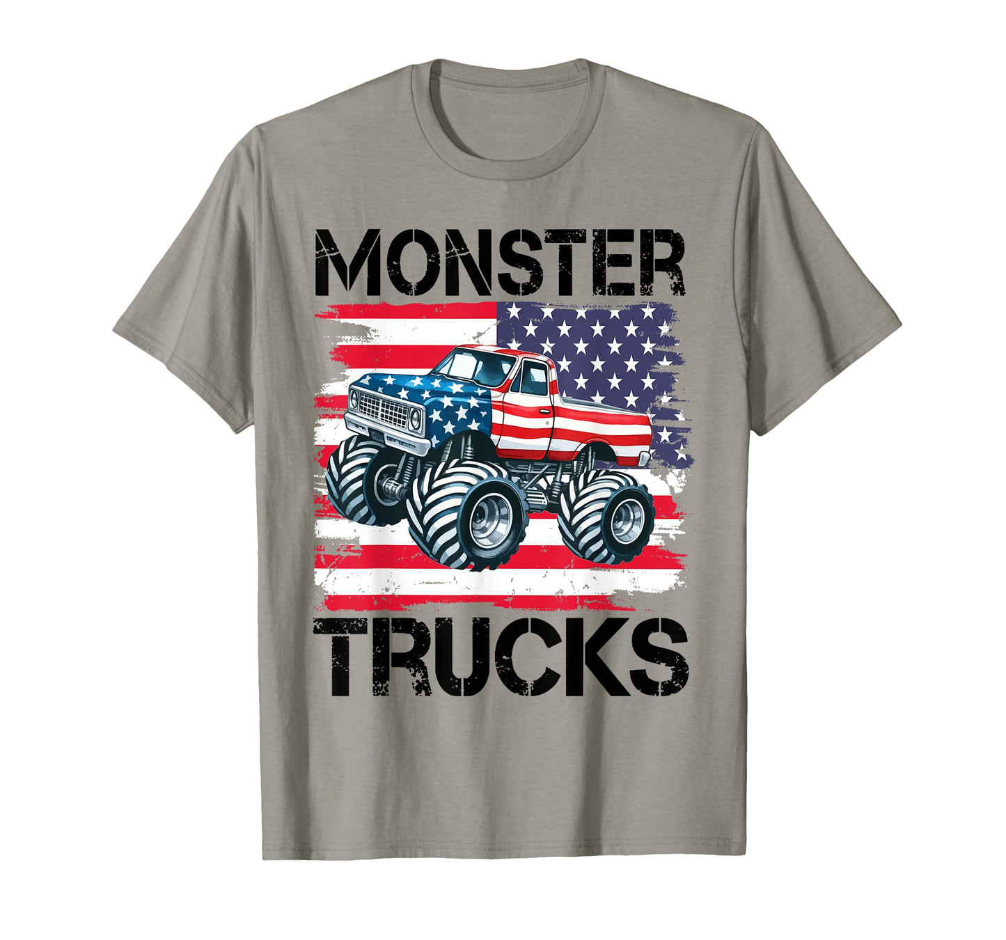 Monster Truck for Toddlers, Kids Monster Truck Retro Vintage T-Shirt