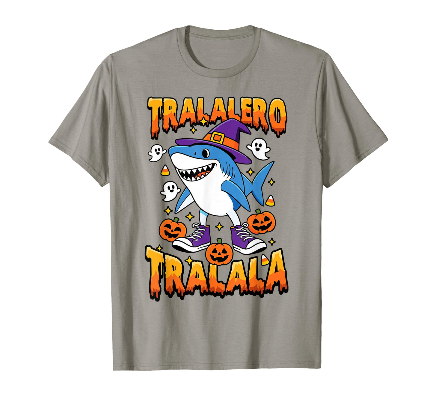 Halloween Shark Tralalero Tralala Italian Brainrot Meme Kids T-Shirt