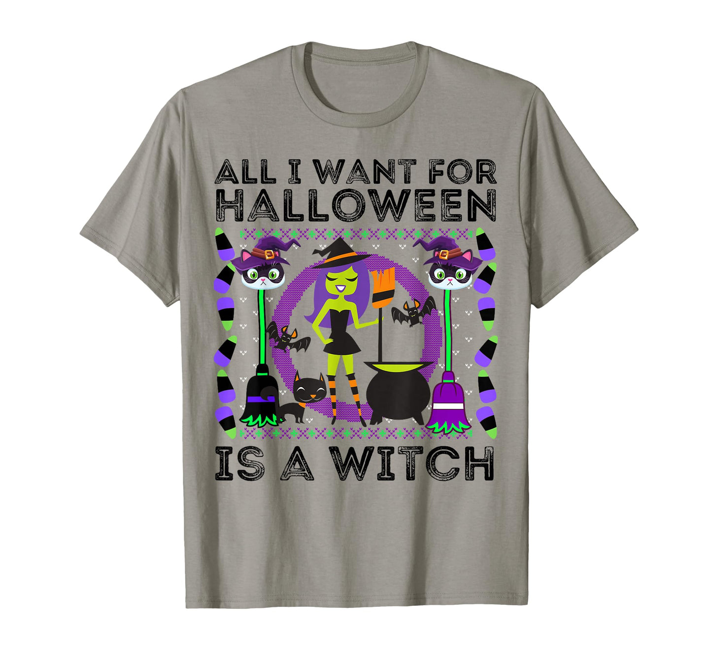 Halloween Costume Ugly Xmas Sweater Funny Fall October Witch T-Shirt