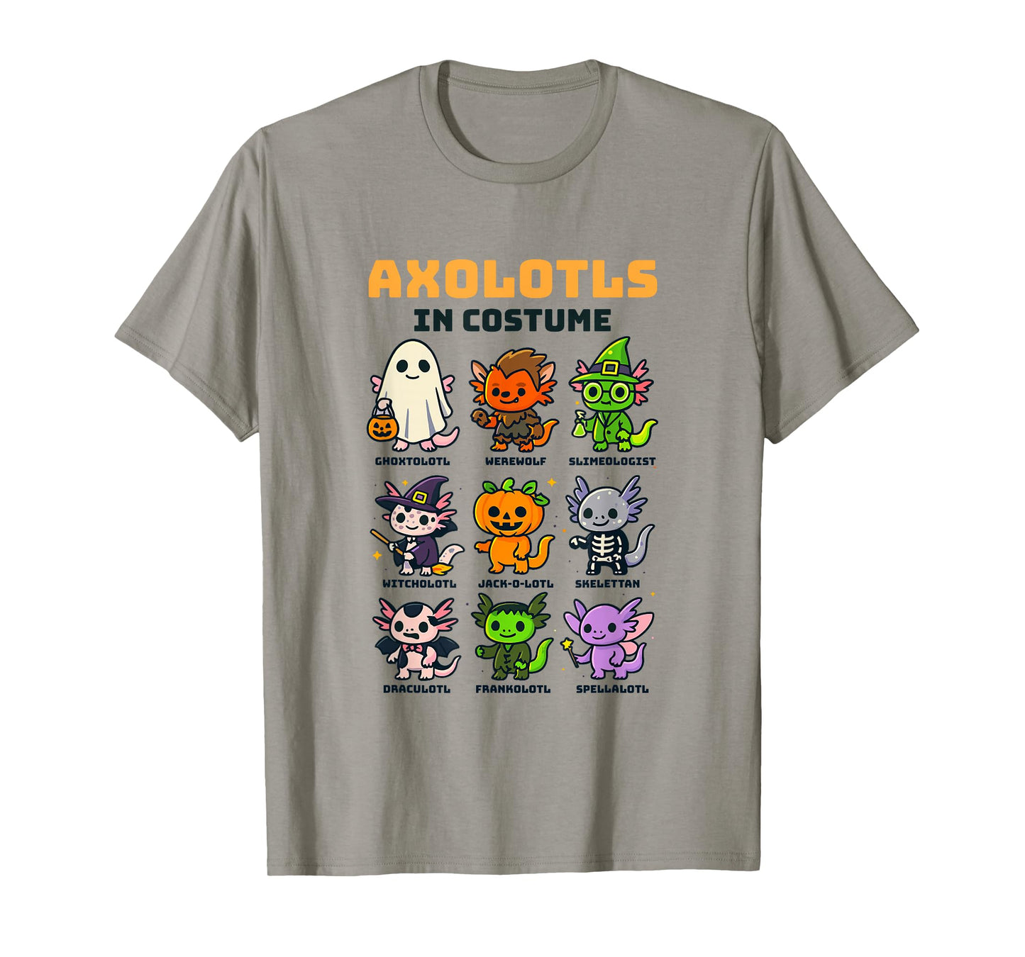 Funny Axolotl Witch Skeleton Vampire Exotic Pet Lover T-Shirt