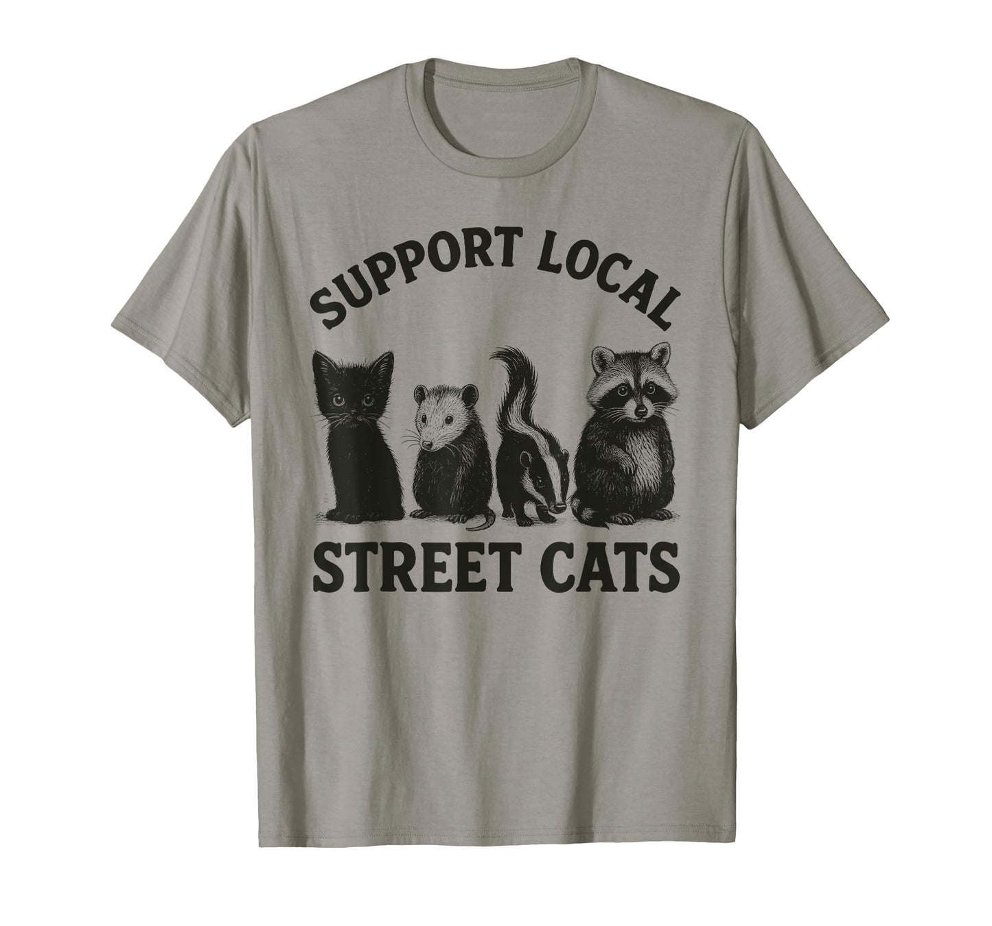 Support Local Street Cats Team Trash Opossum Raccoon Rat T-Shirt