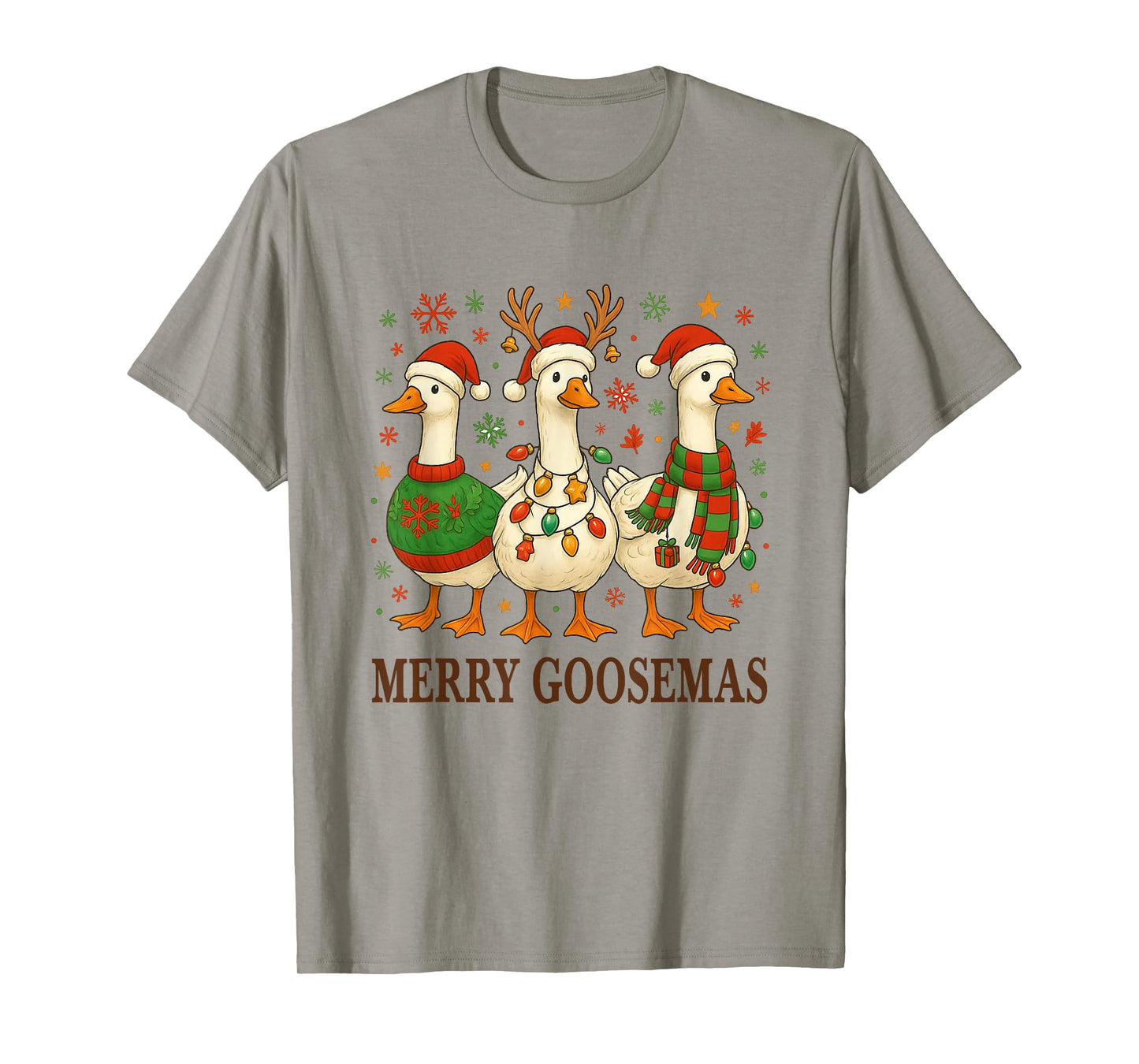 Christmas Goose Merry Goosemas Christmas Santa Goose T-Shirt