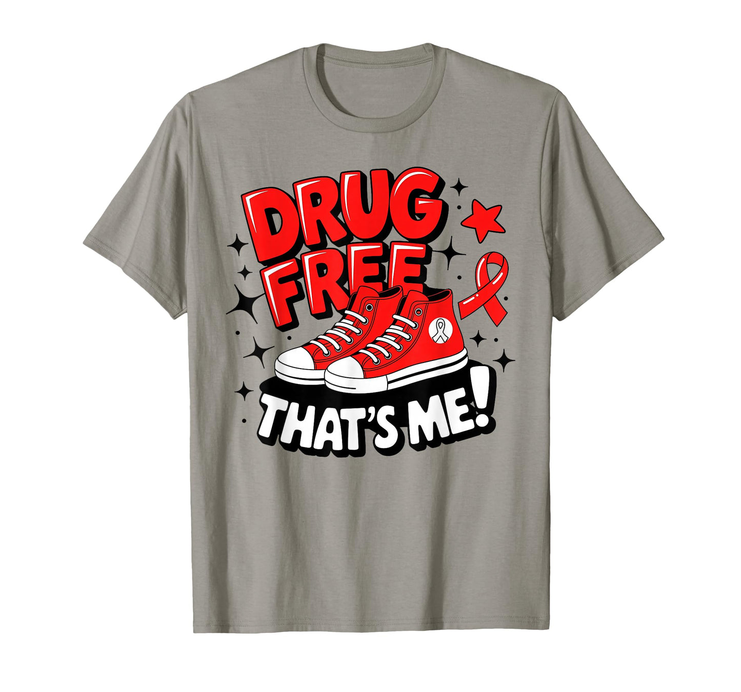 Groovy Dru.g Free Red Ribbon Week That's Me Awareness Chucks T-Shirt
