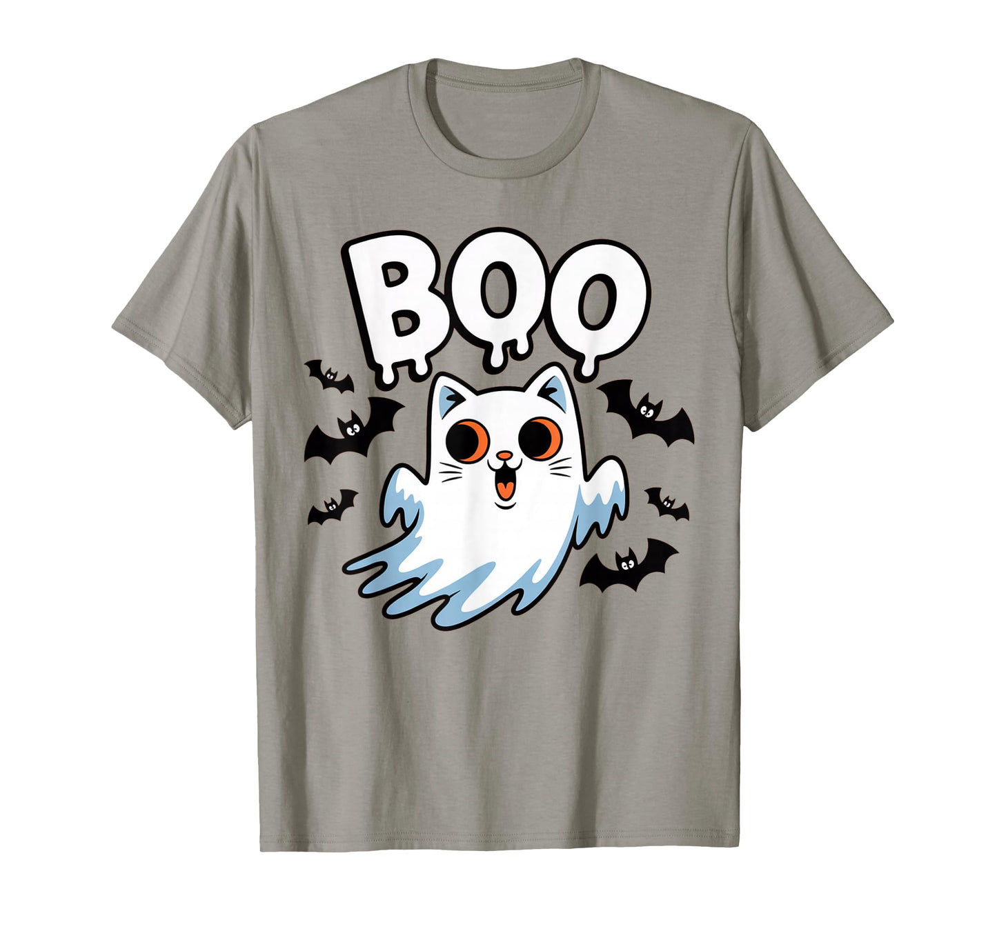 CAT Ghost Boo Cute Kitty Cats Lover Halloween Women Men T-Shirt