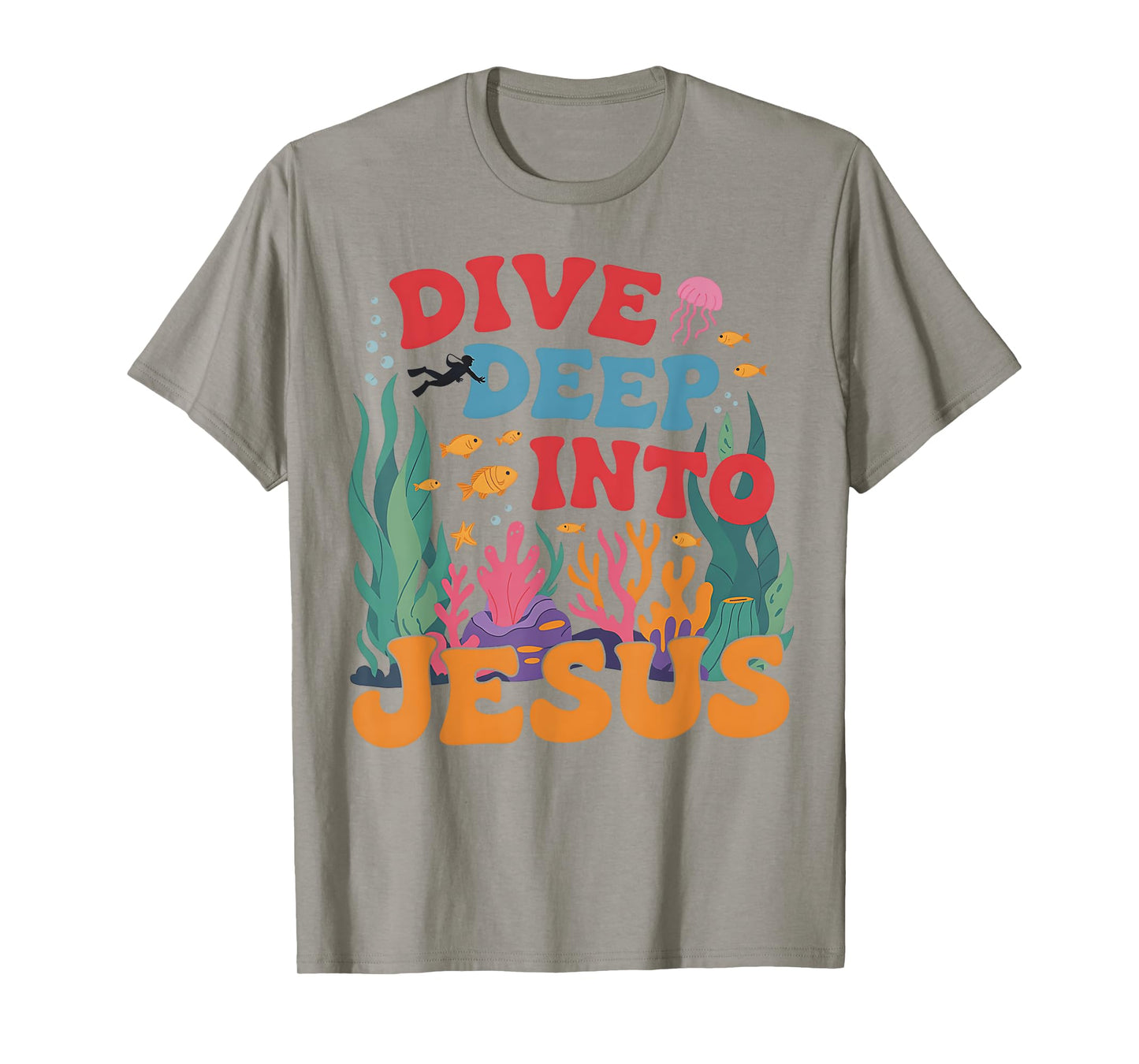 Dive Deep Into Jesus VBS 2025 Scuba Diving Underwater T-Shirt
