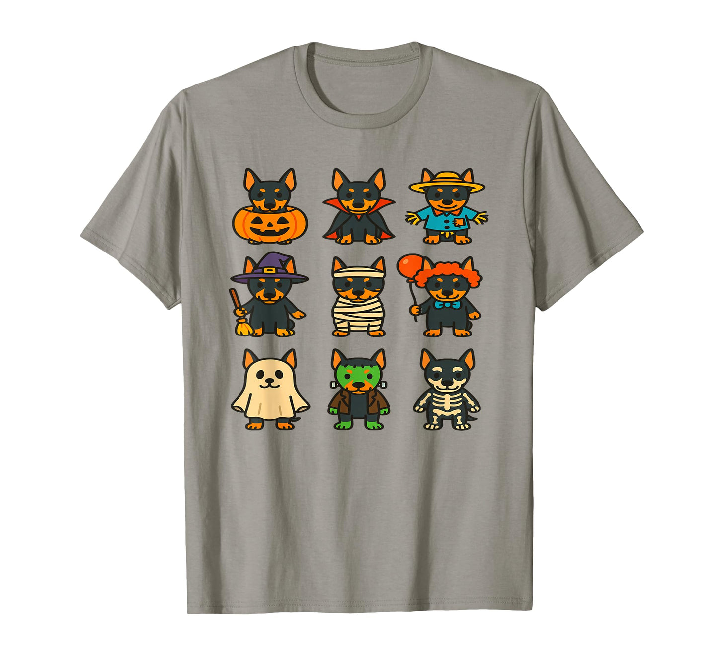 Doberman Pinscher Halloween Costume Funny Scary Dog Ghost T-Shirt