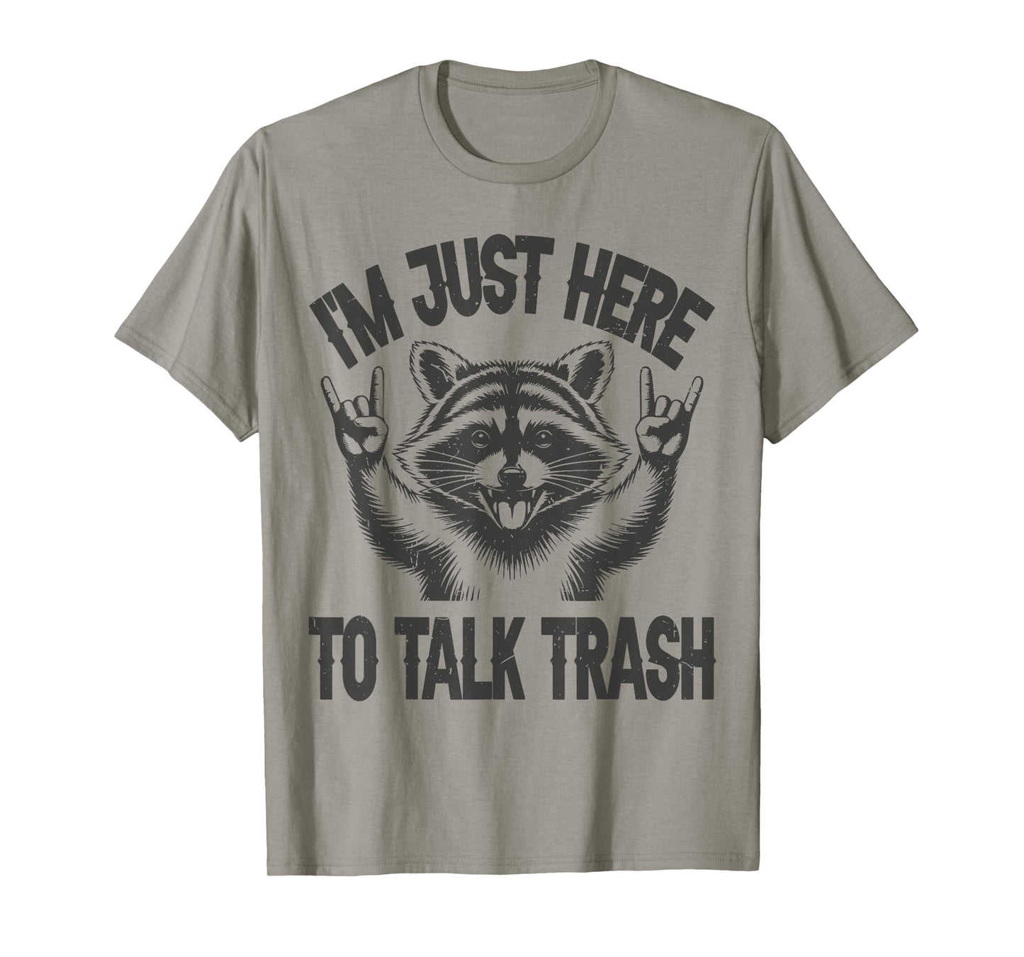 I'm Just Here To Talk Trash Panda Toddler Boy Funny Raccoon T-Shirt