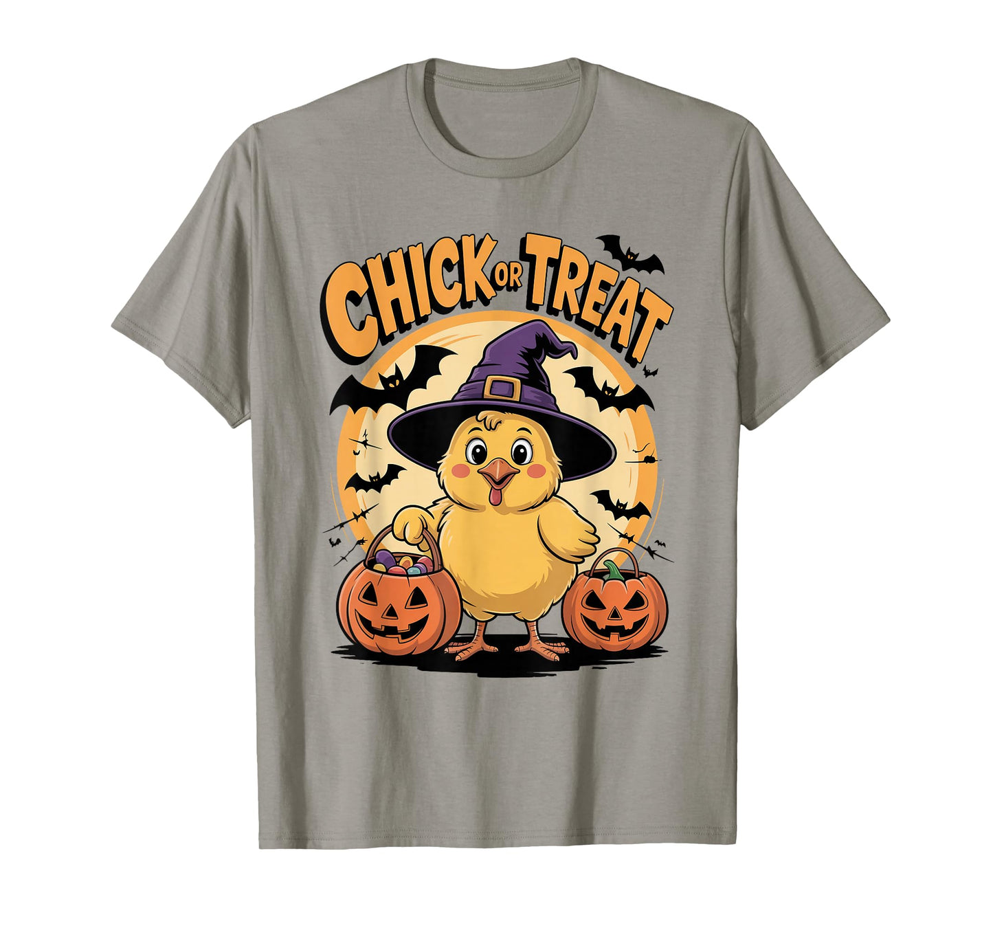 Funny Witch Costume Chick or Treat Halloween Spooky Chicken T-Shirt
