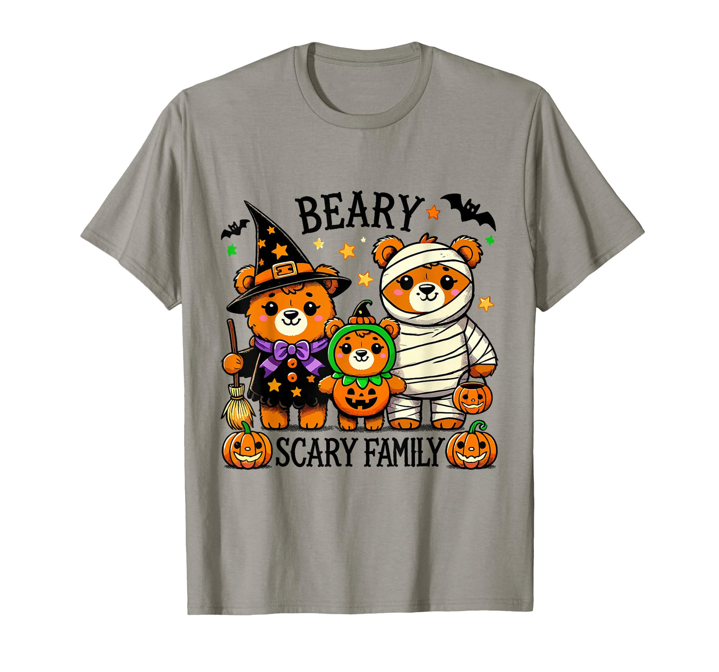 Halloween Teddy Bear Family Cute Witch Pumpkin Mummy Bear T-Shirt