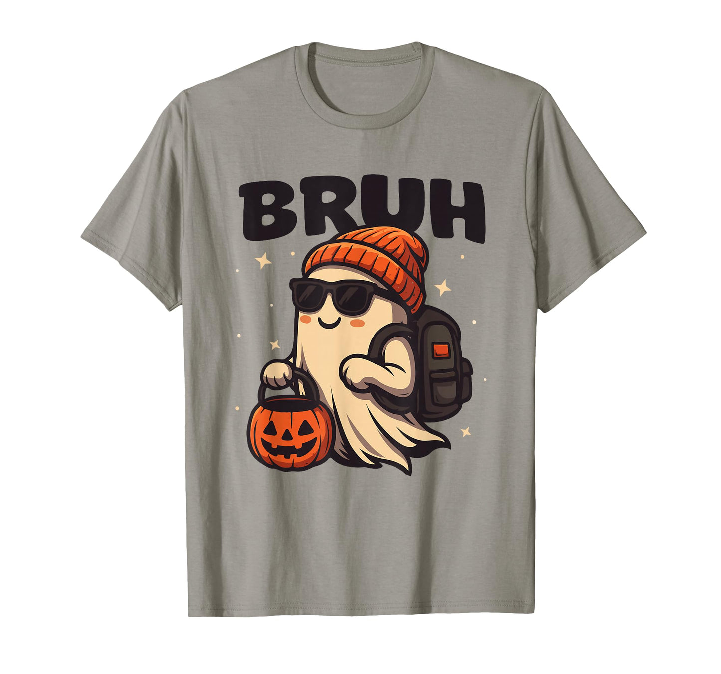 Halloween Bruh Ghost Boys Kids Candy Trick Or Treat Teachers T-Shirt