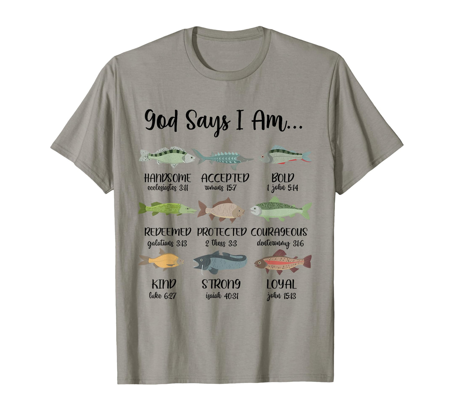 God Says I Am, Jesus And Fishing, Fish Christian Religious T-Shirt