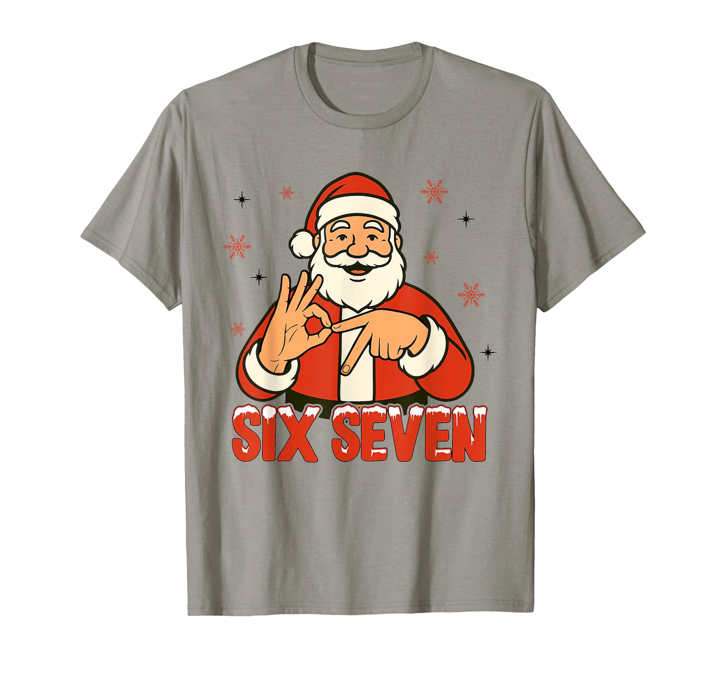67 Christmas Funny Six Seven Santa Claus Boys Xmas Costume T-Shirt