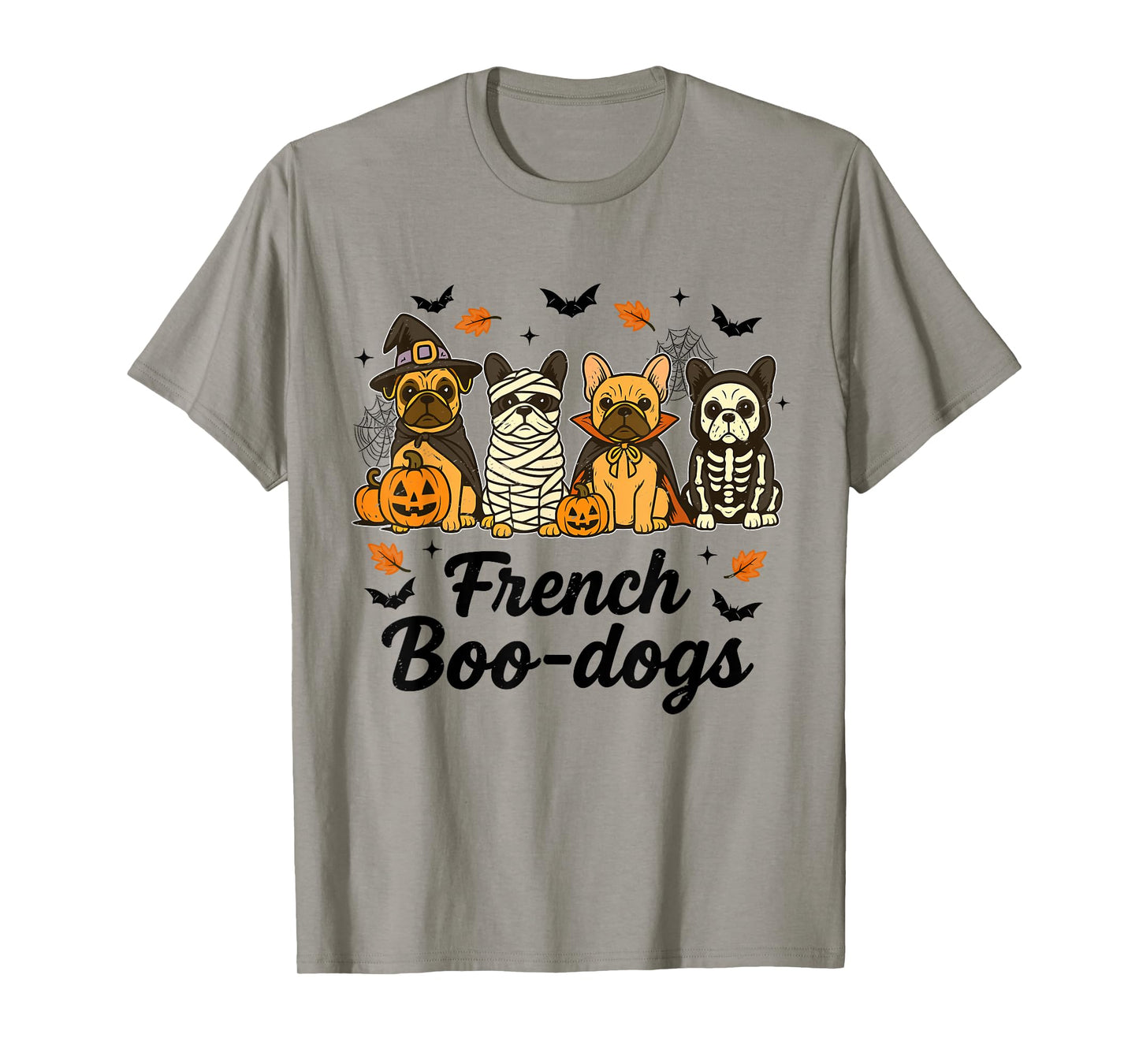 French Boo-Dog Halloween Ghost French Bulldog Men Women Kids T-Shirt