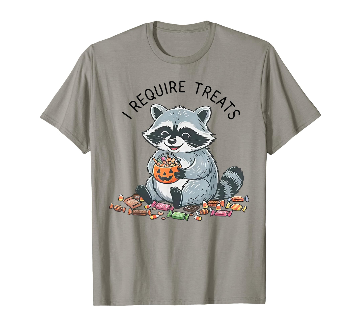 I Require Treats - Raccoon Halloween T-Shirt
