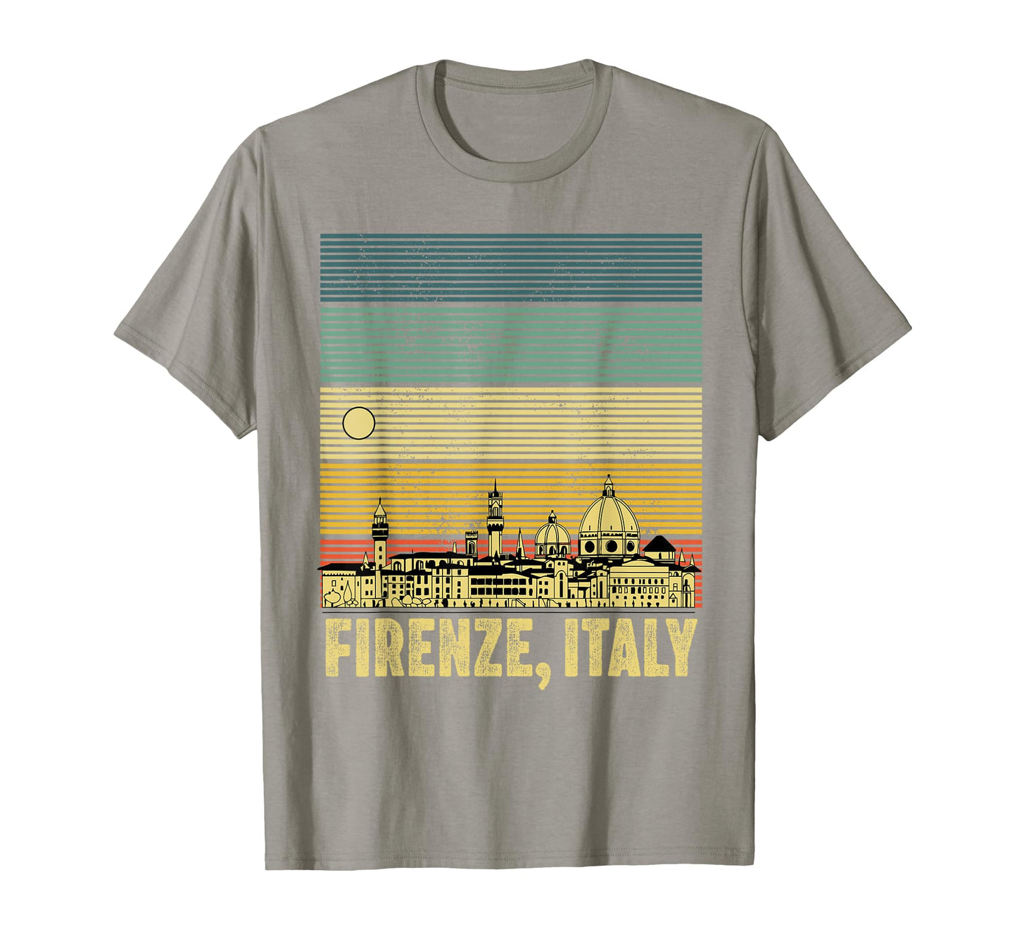 souvenirs from italy firenze Florence retro vintage skyline T-Shirt