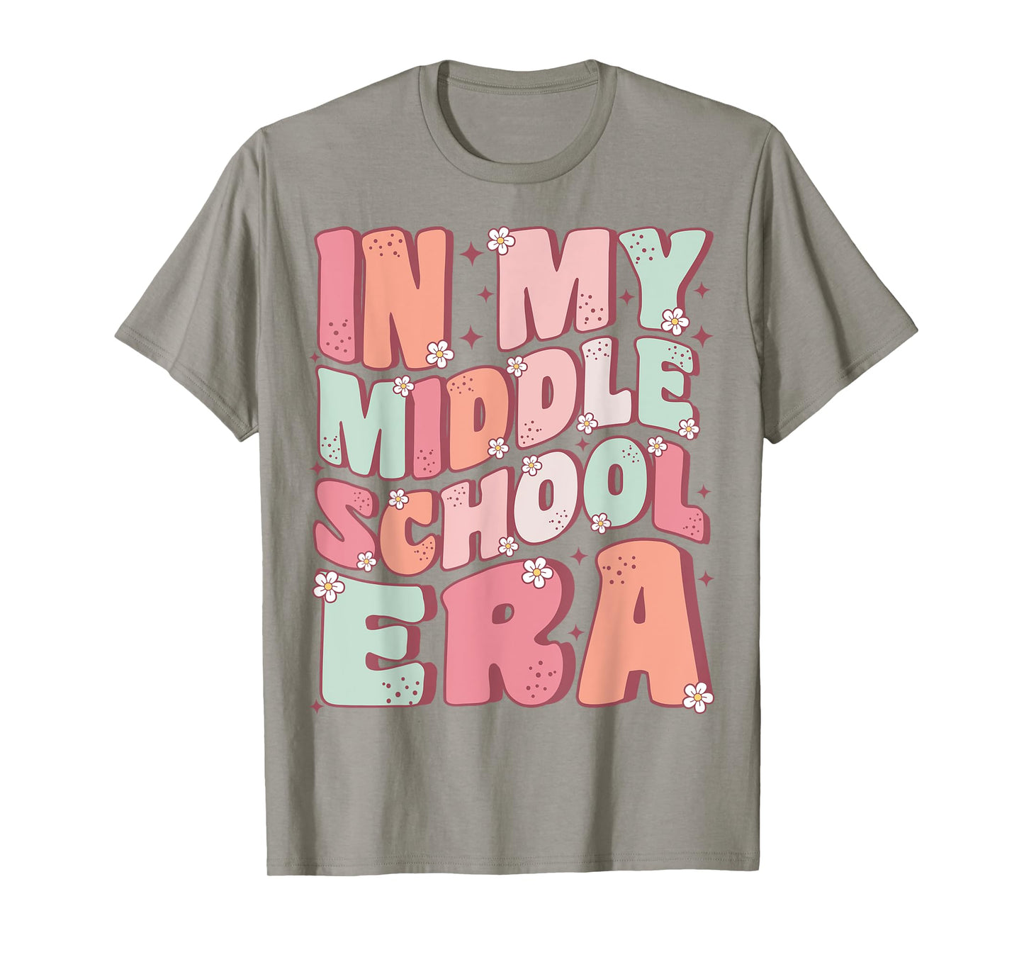 In My Middle School Era Cute Groovy First Day Back to School T-Shirt