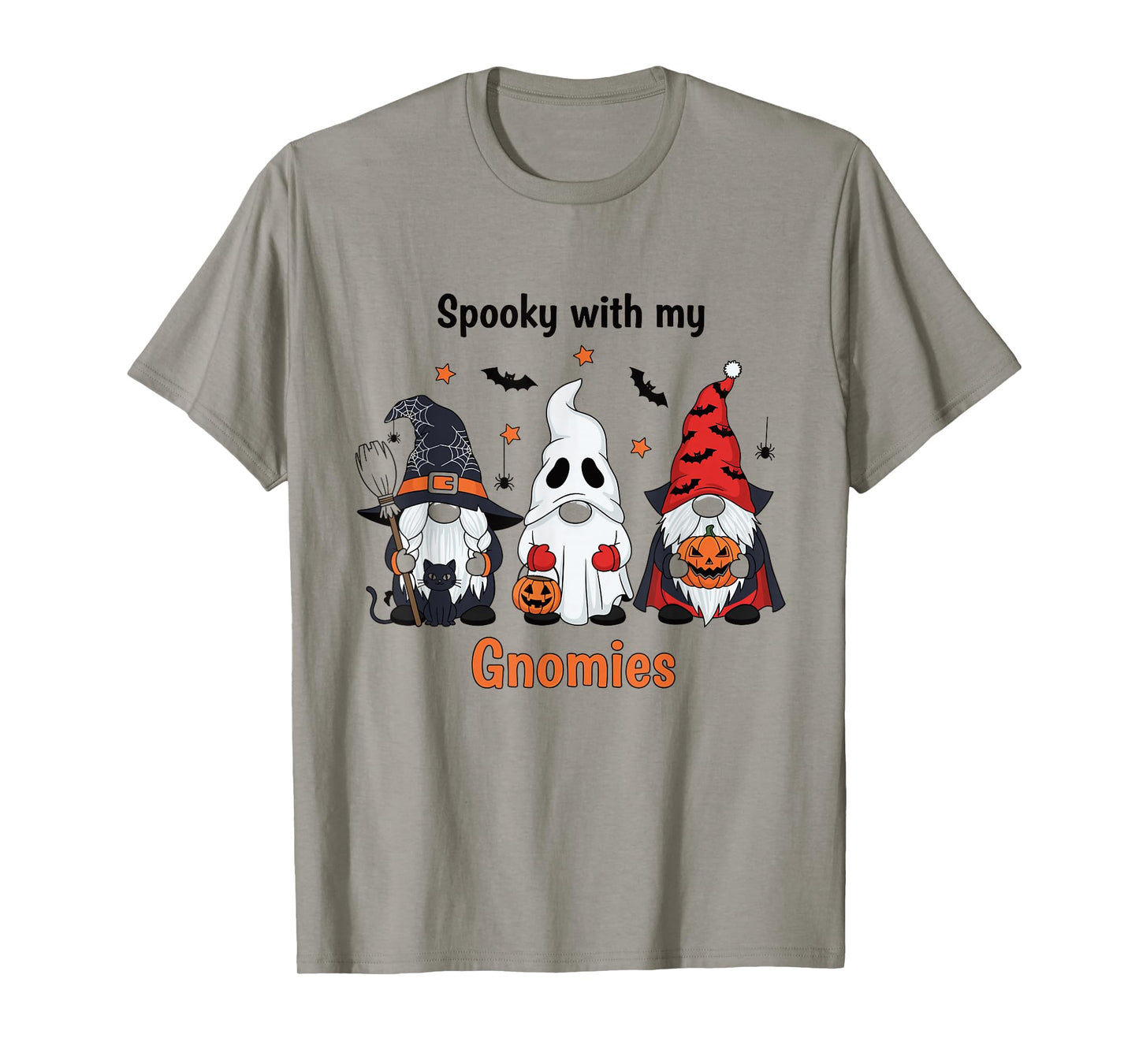 Spooky Halloween Gnome Design for Pumpkin and Bat Fans T-Shirt