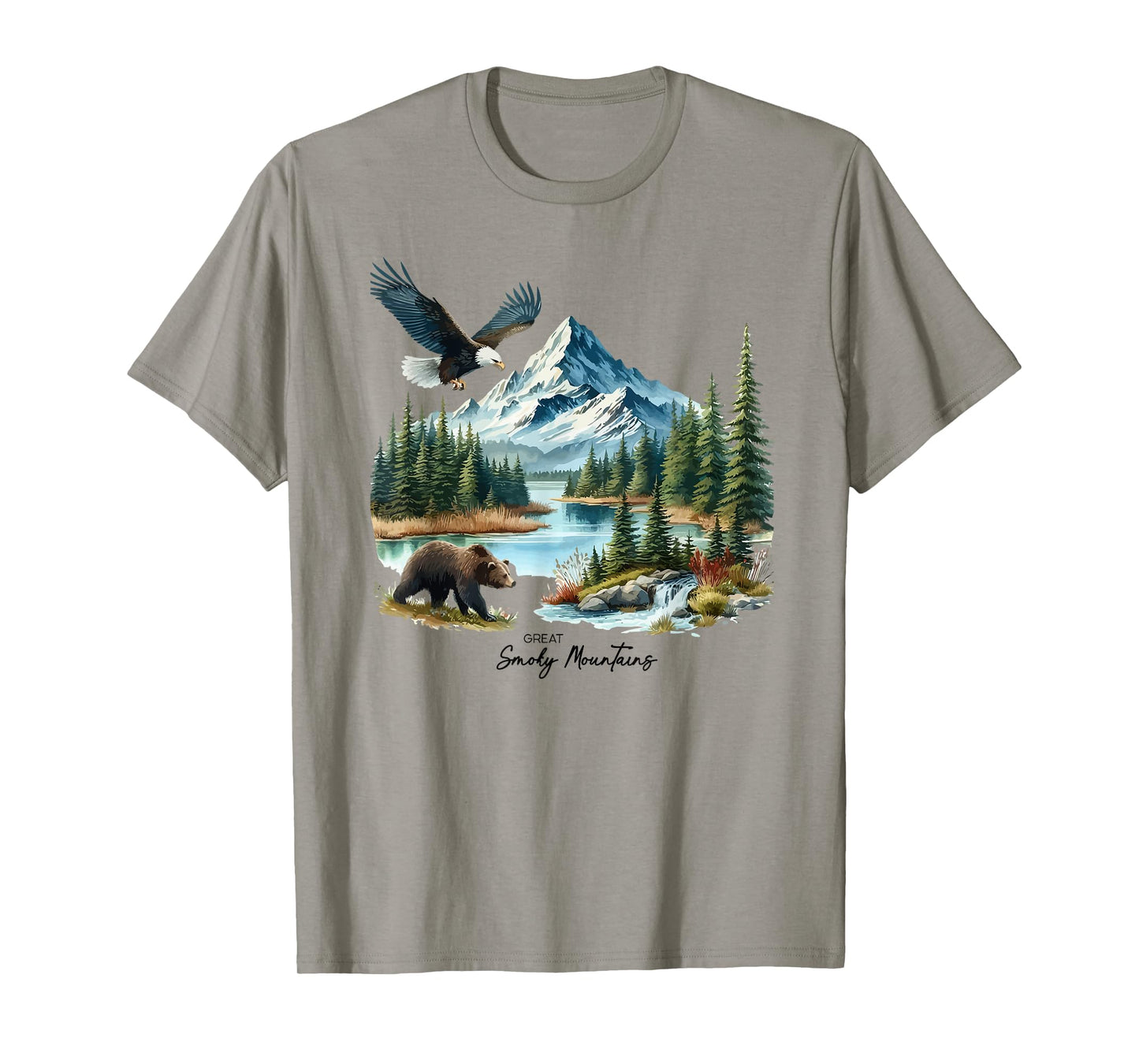 Great Smoky Mountains Bear Vintage 90s Style T-Shirt