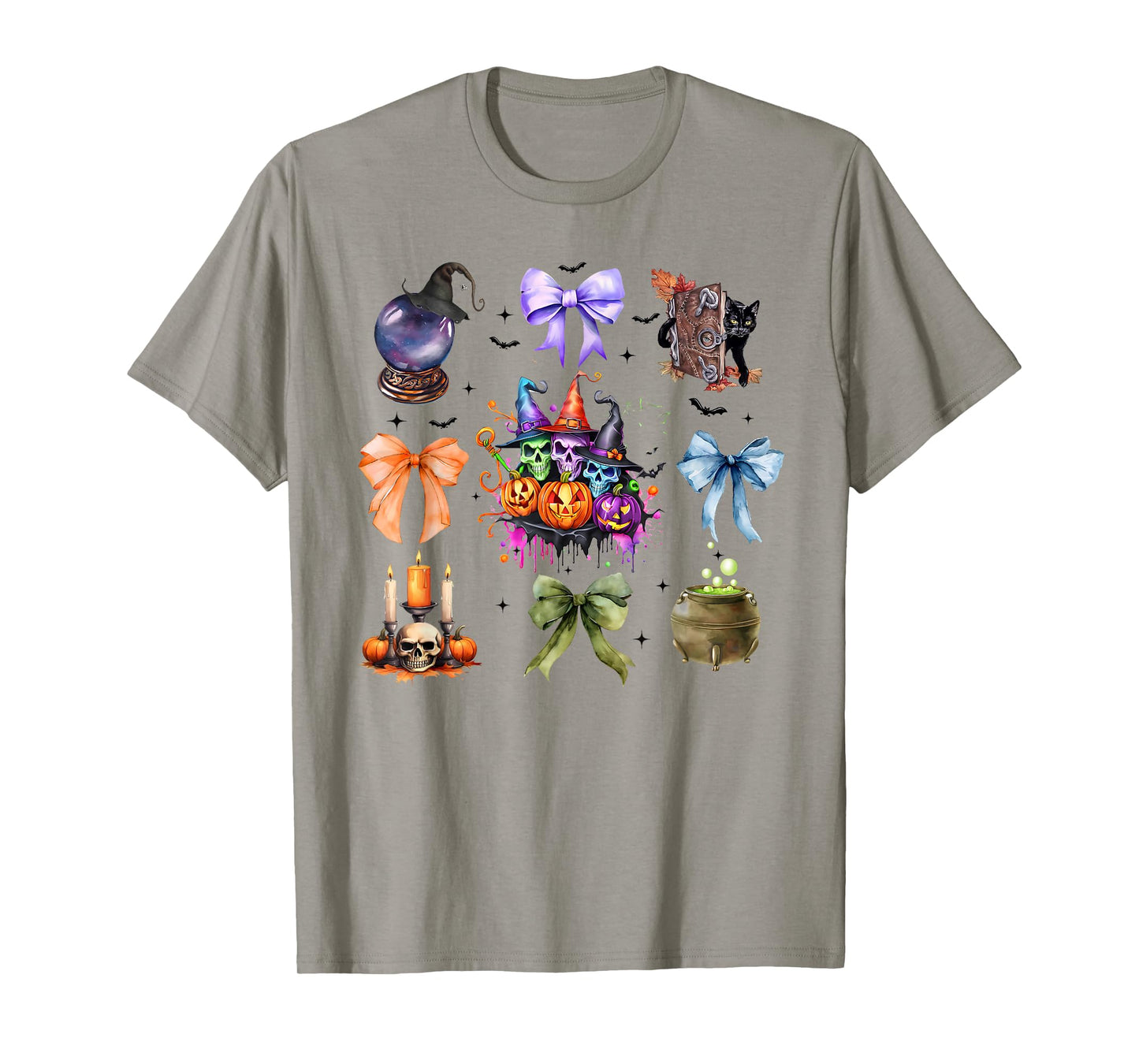 Spooky Season Coquette Bow Halloween Vibes Decorations Women T-Shirt