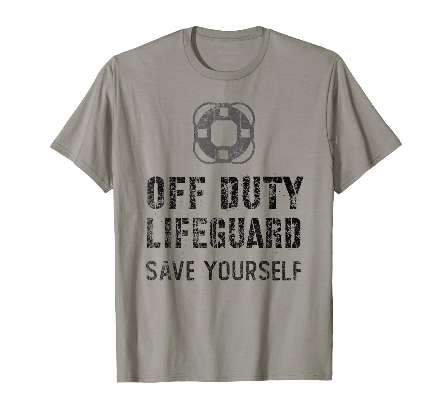 Save Yourself Lifeguard Waterpark Humor White Off Duty T-Shirt