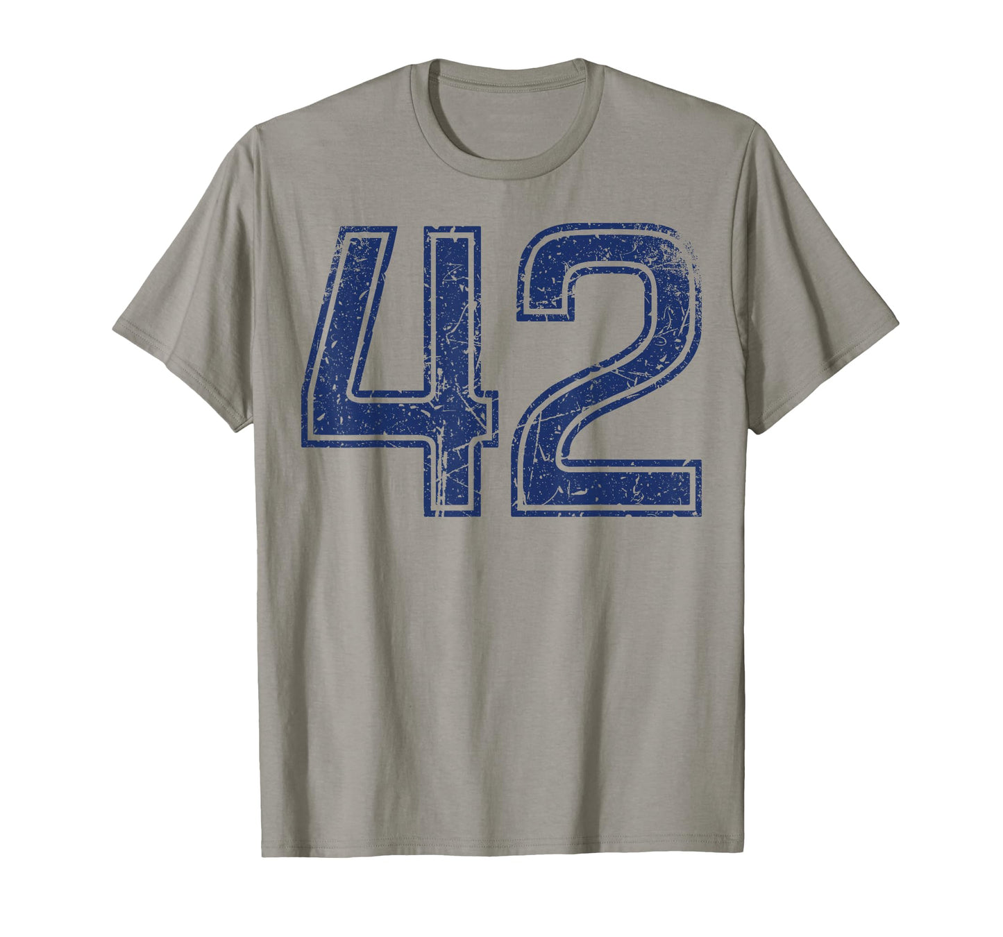 Vintage Blue Sports Team Number 42 T-Shirt