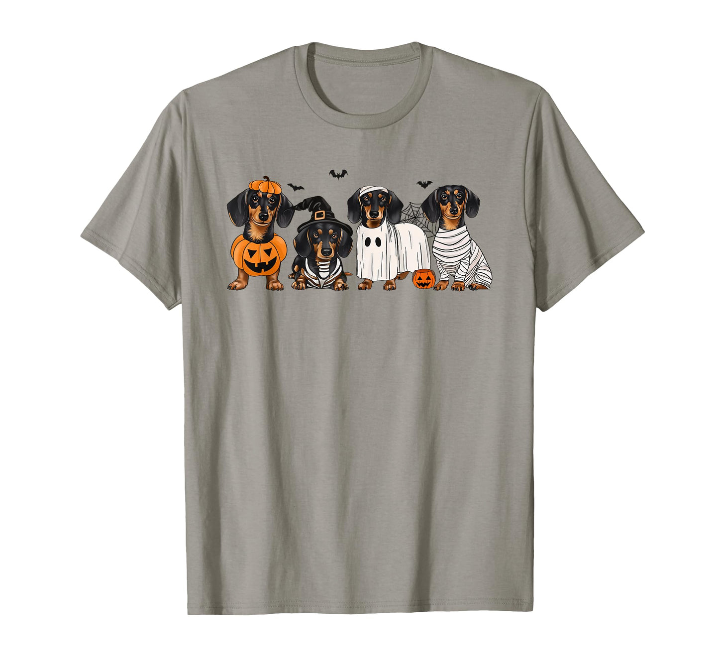 Weiner Dog Witch Happy Halloweenie Cute Halloween Dachshund T-Shirt