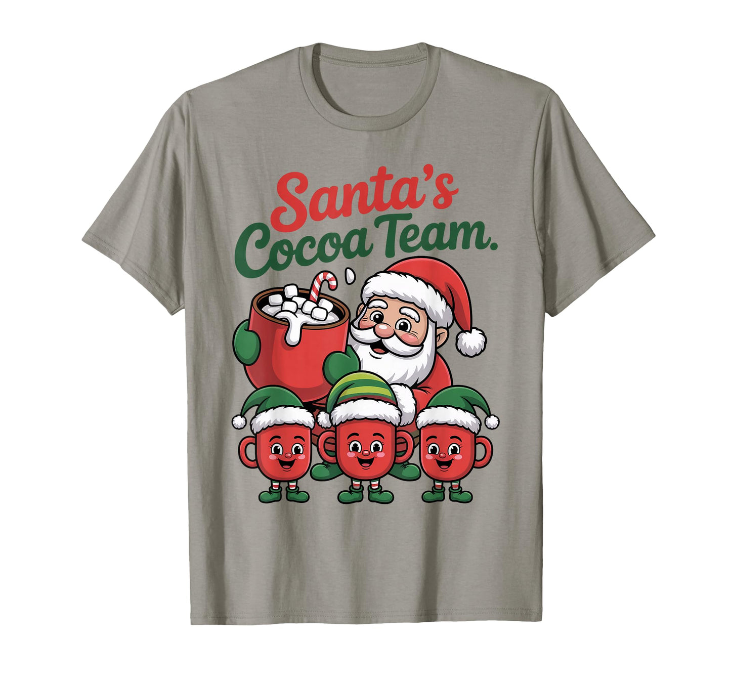 Funny Santa’s Cocoa Team Christmas Family Matching T-Shirt