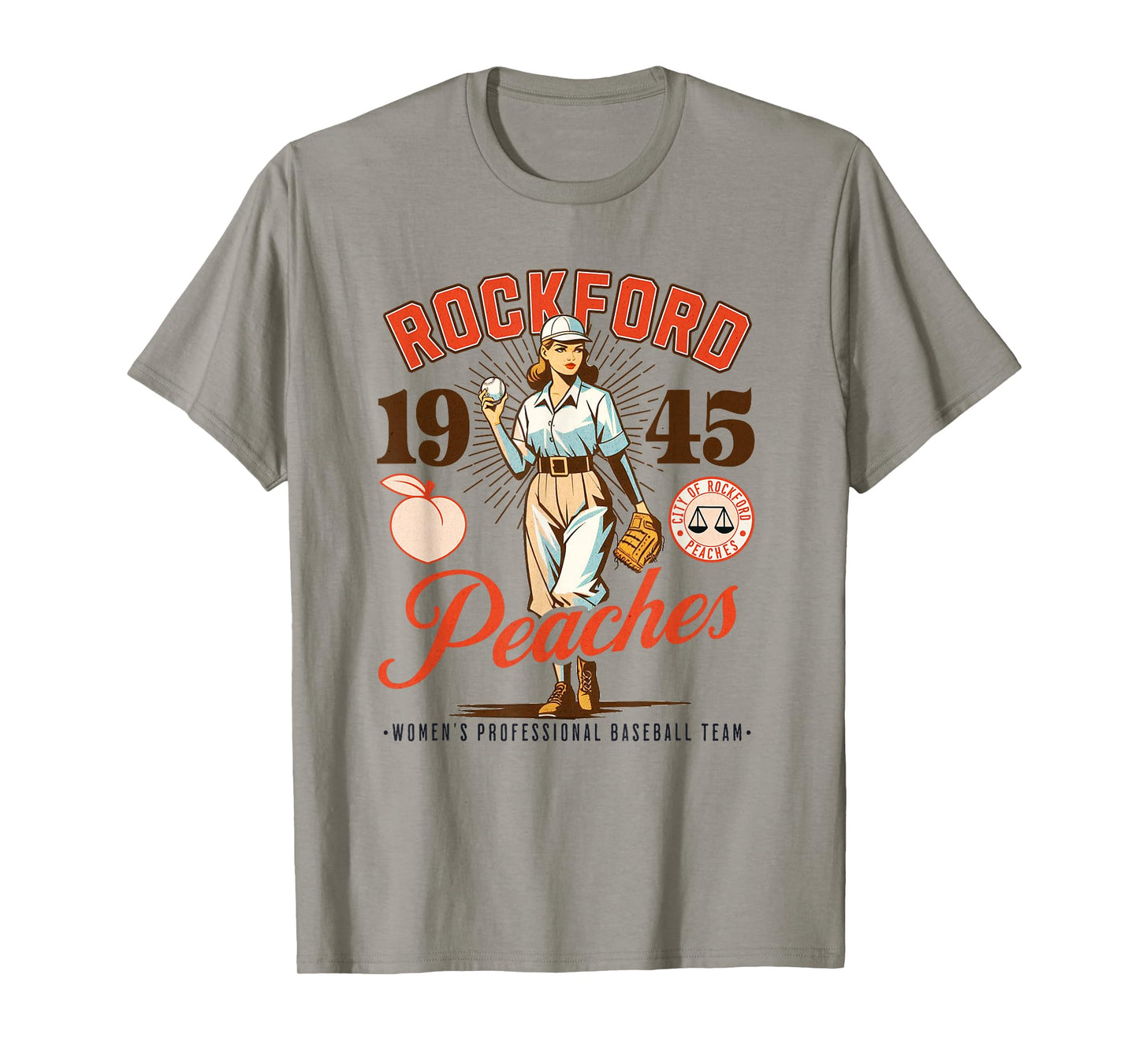 Rockford Peaches Women's Baseball Team T-Shirt