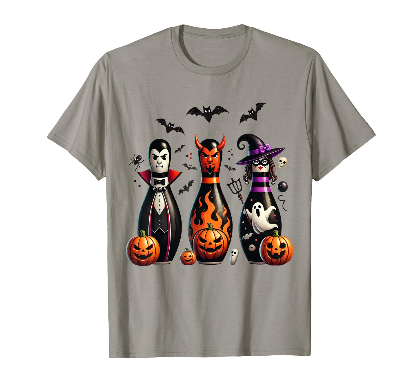 Funny Bowling Pins Halloween Spooky Costume 2 T-Shirt