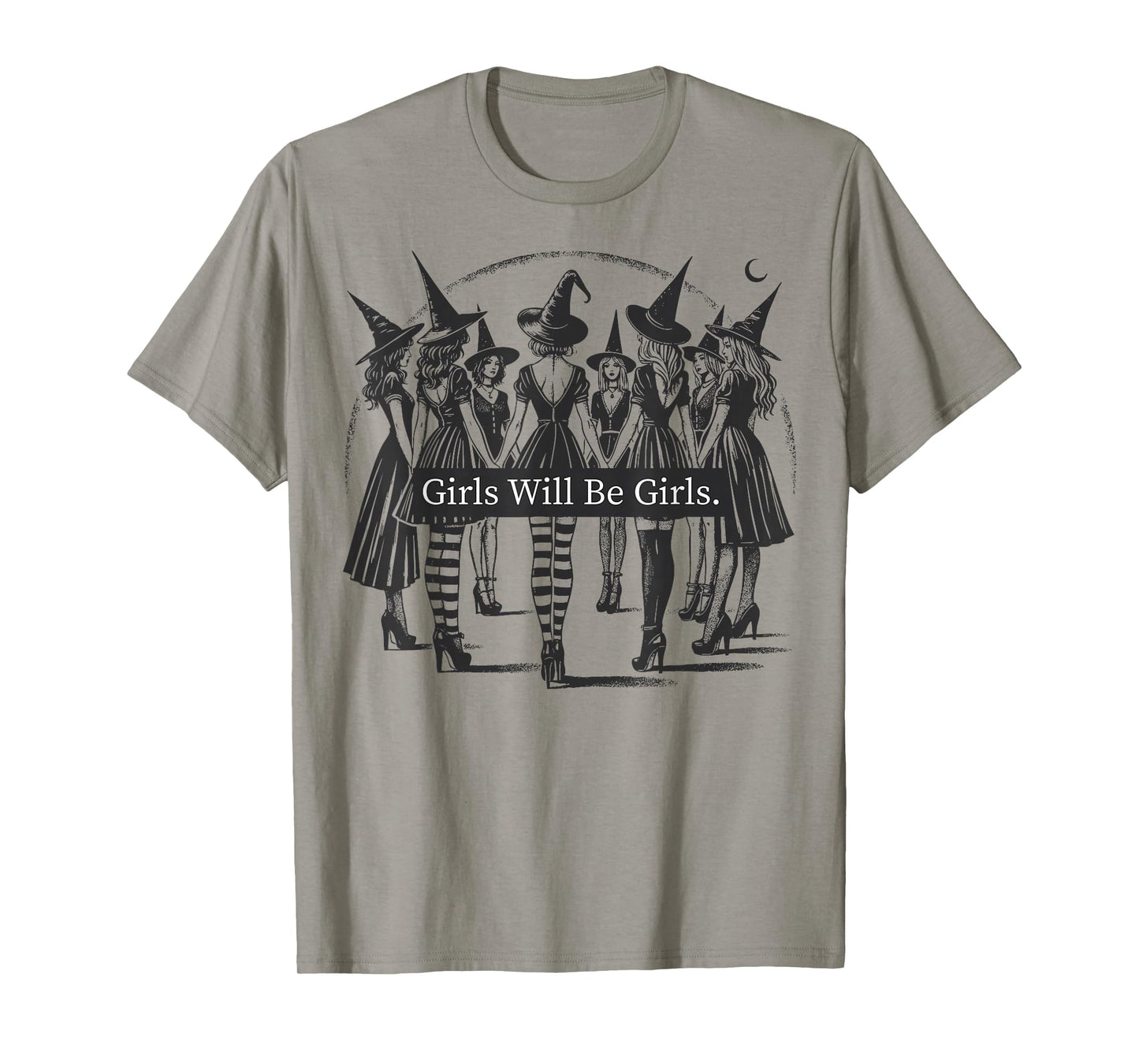 Halloween Spooky Witch Girl Will Be Girls Feminist Women T-Shirt