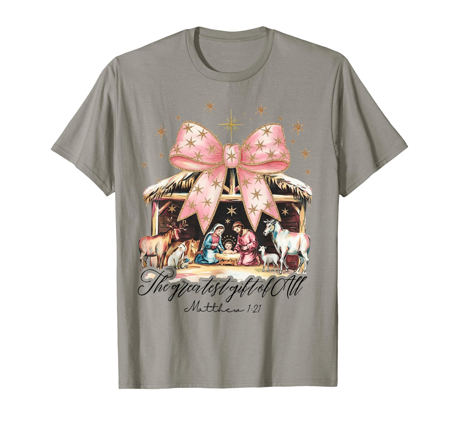 The Greatest Gift Of All Nativity Jesus Christian Christmas T-Shirt