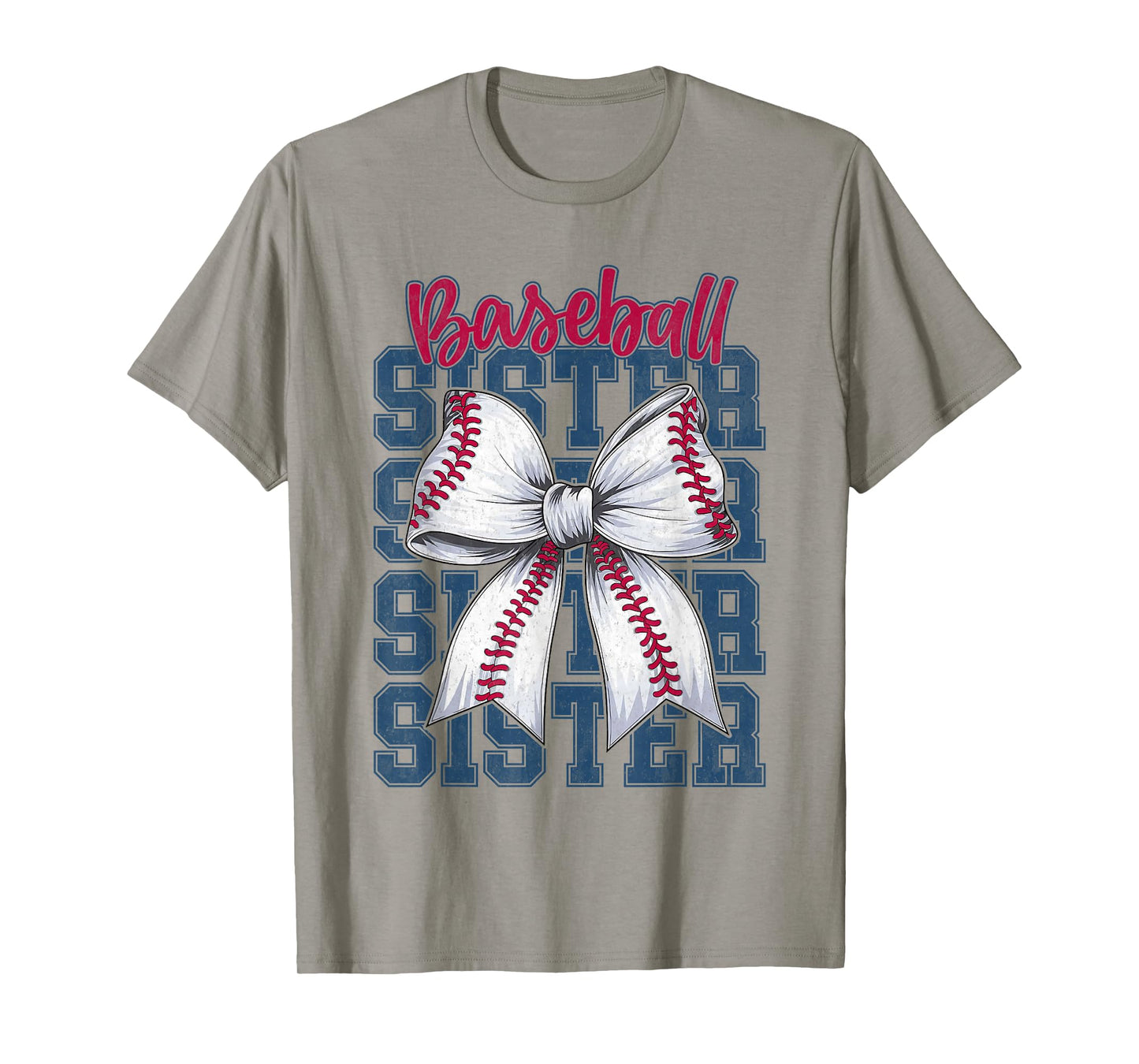 Baseball Sister Coquette Bow Biggest Fan Sport Lovers Girl T-Shirt