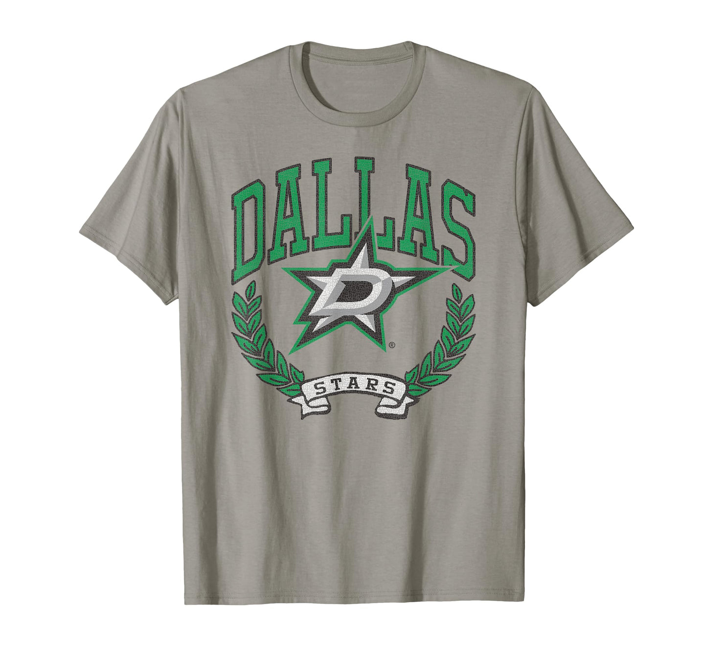 Dallas Stars Vintage Victory Gray Officially Licensed T-Shirt